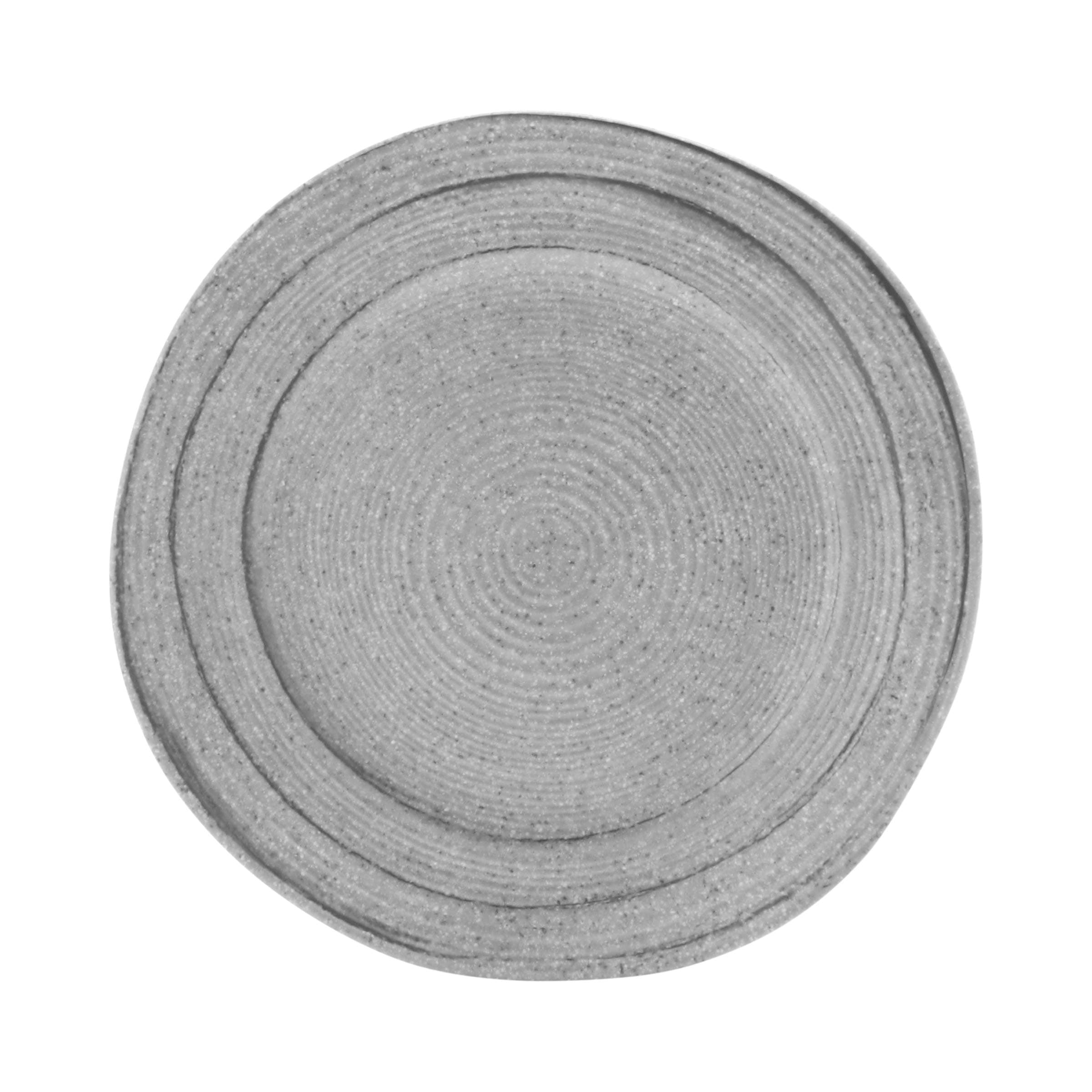 Elite Global Solutions D750ST-GSD Irregular Round Plate, 7 1/2" Dia. x 3/4" h, Melamine, Granite Stone Design (Pack of 6)