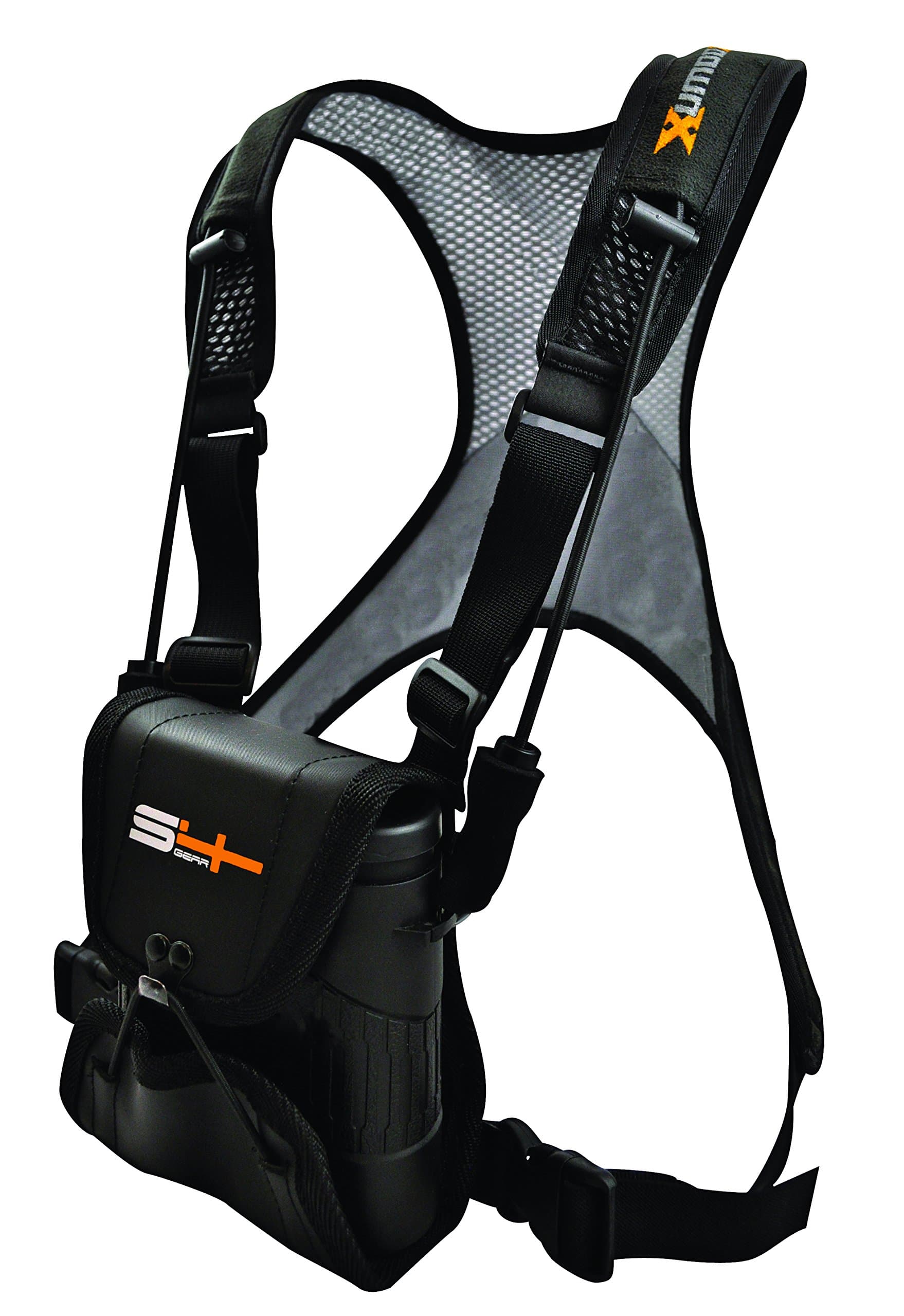 S4 Gear LockDownX Binocular Harness (Black) for use with binoculars by Leupold,Nikon,Swarovski,Bushnell,Canon etc.