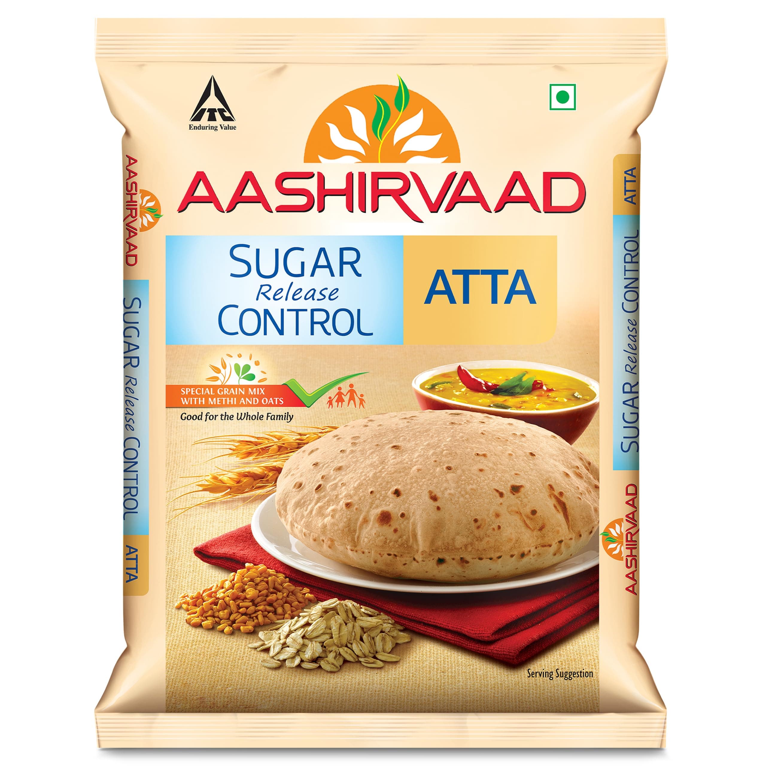 Sugar Release Control Atta, 1kg Pack, Low GI (Glycemic Index) Atta for Diabetics, A Blend of Whole Wheat, Pulse and Legume Flours