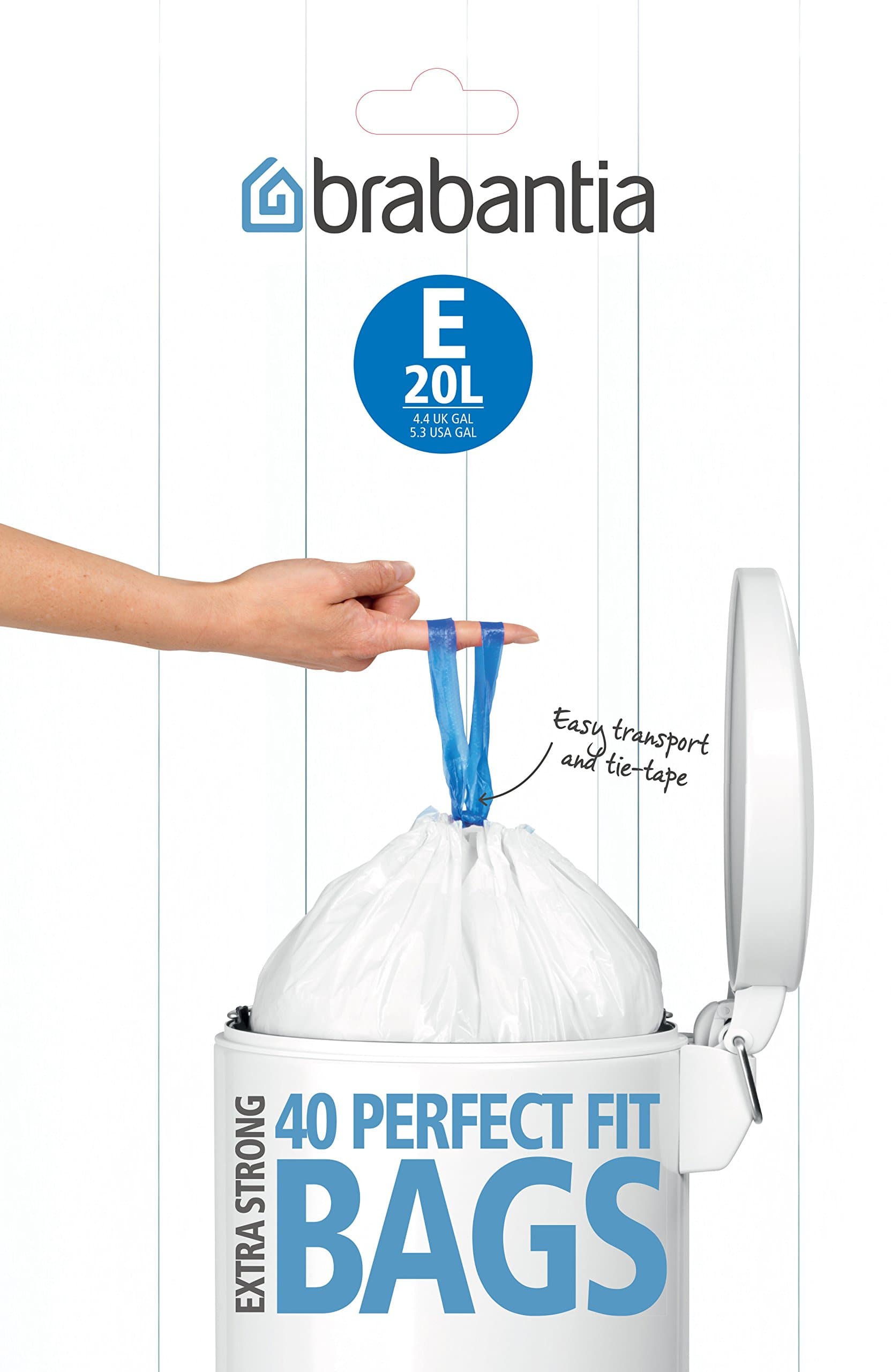 BrabantiaBin Liner E, 20L, 40 Bags