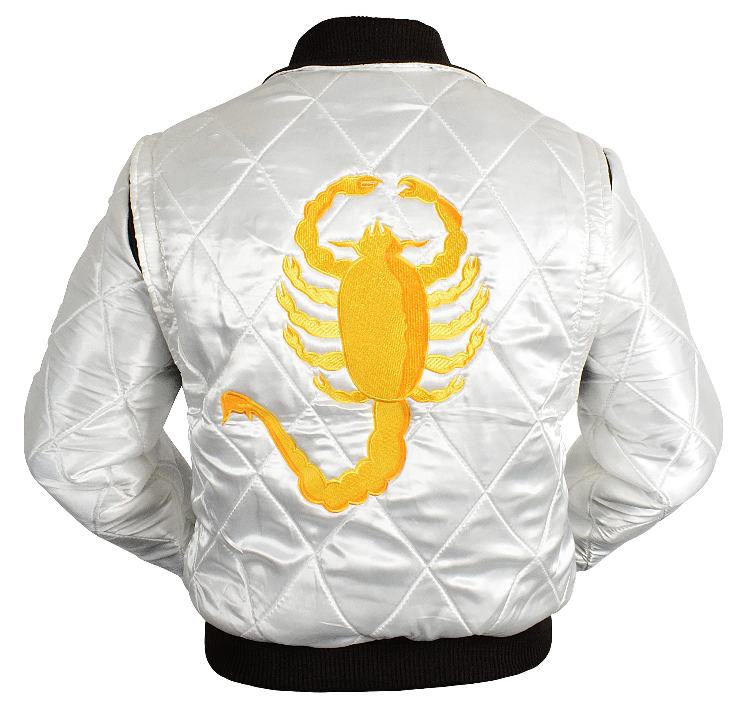 Red Smoke Ryan Gosling Drive Scorpion Jacket White