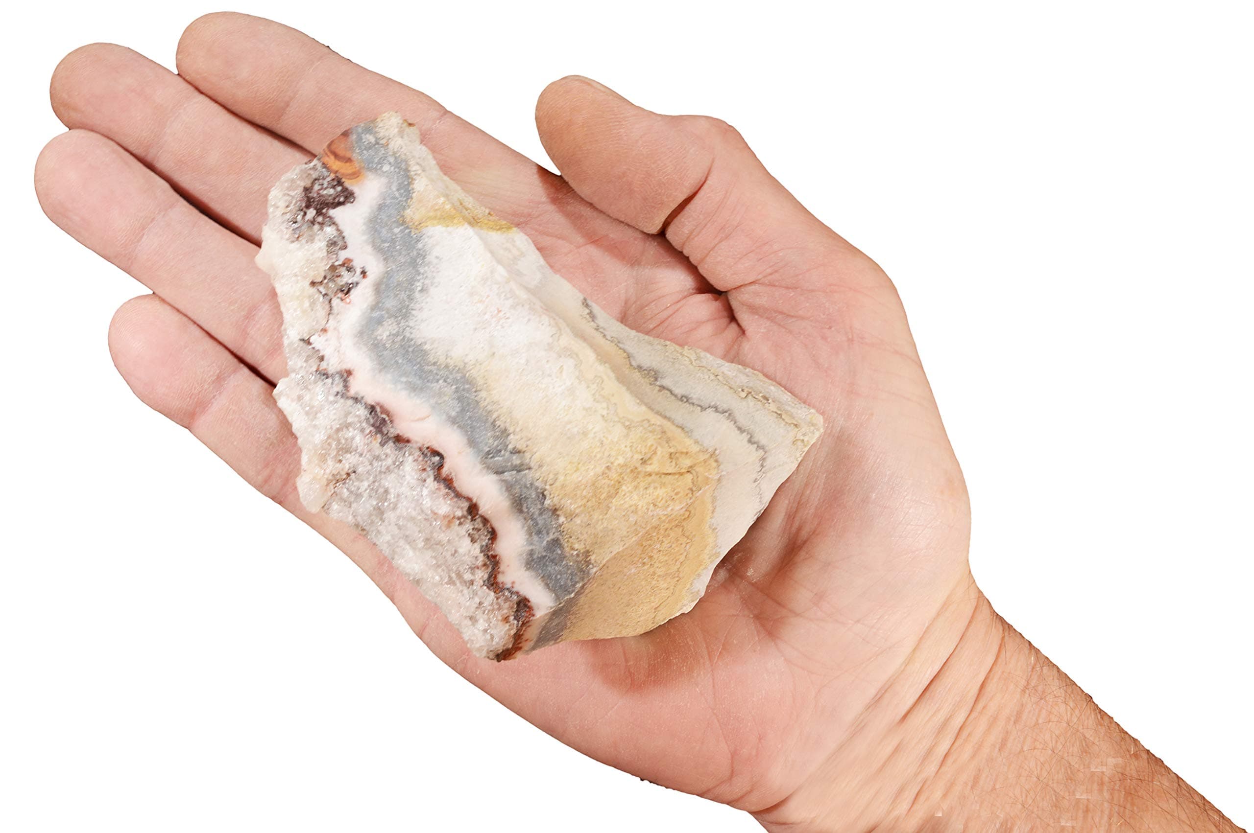 Crazy Lace Agate 3 1/2" 8-12 Oz Rocks and Minerals Third Eye Chakra Healing Crystals and Stones