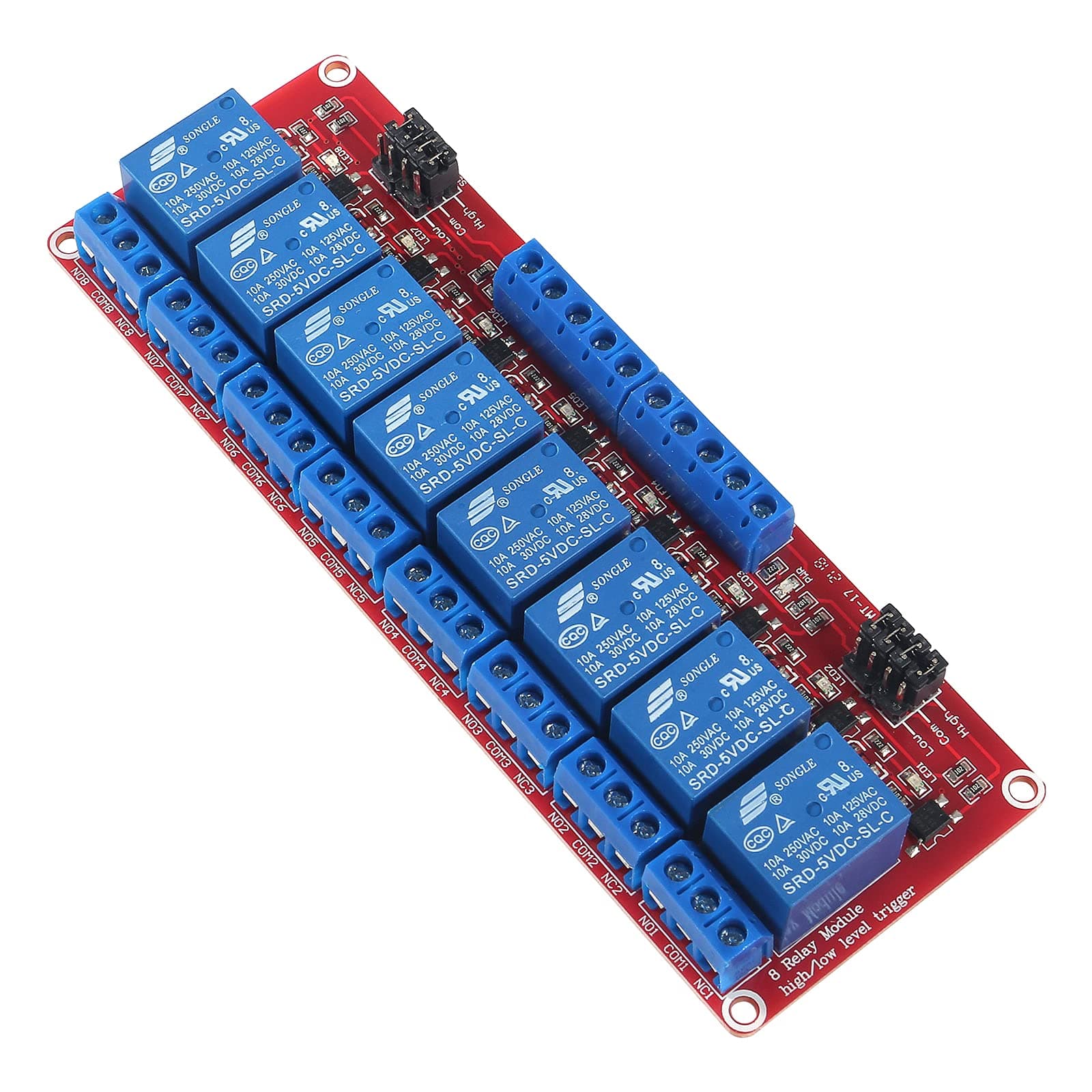 8 Channel Relay Module DC 5V Relay Board with OPTO-Isolated Support High or Low Level Trigger
