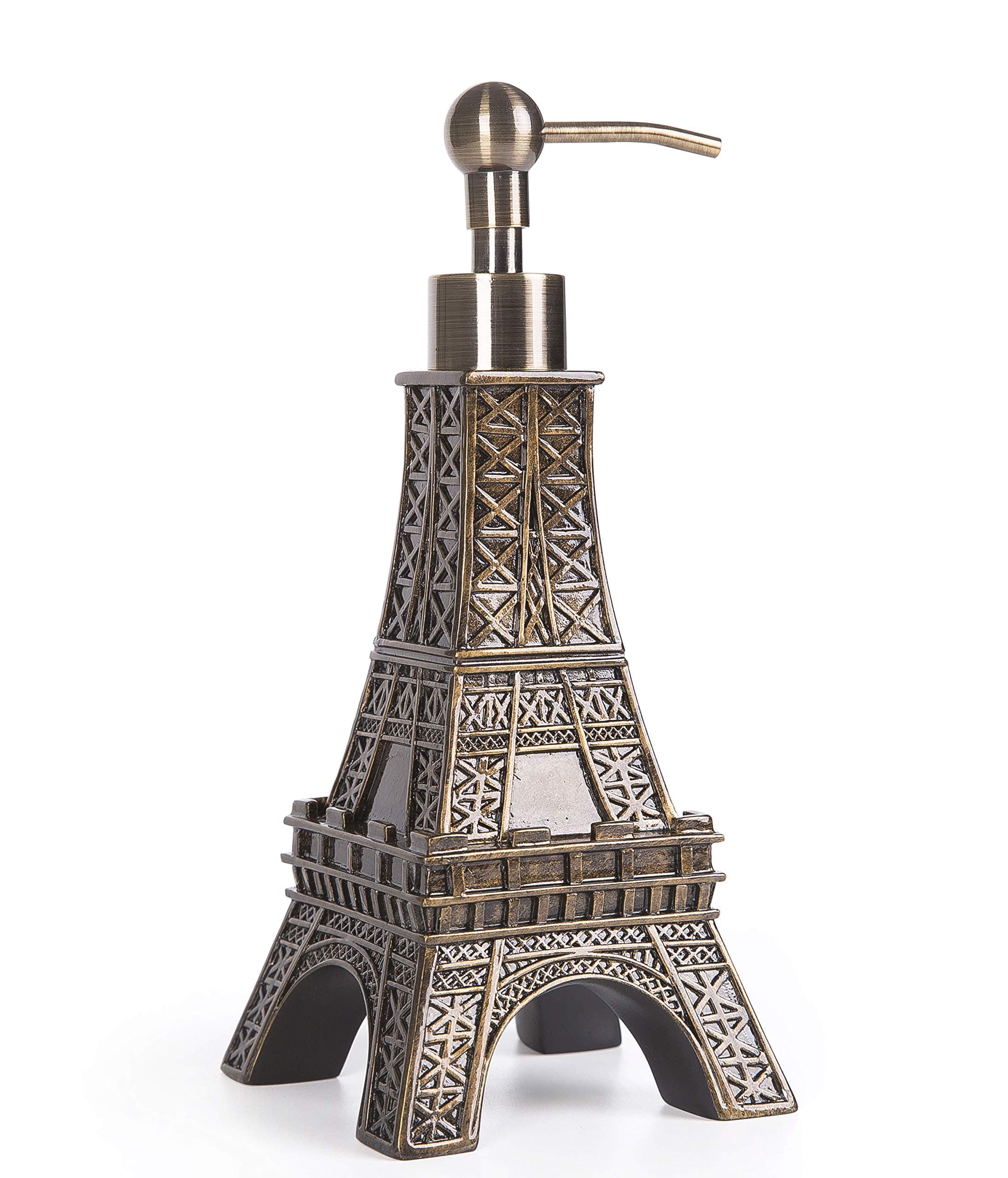 3D Eiffel Tower Metal Pump Soap Dispenser for Kitchen or Bathroom Bronze