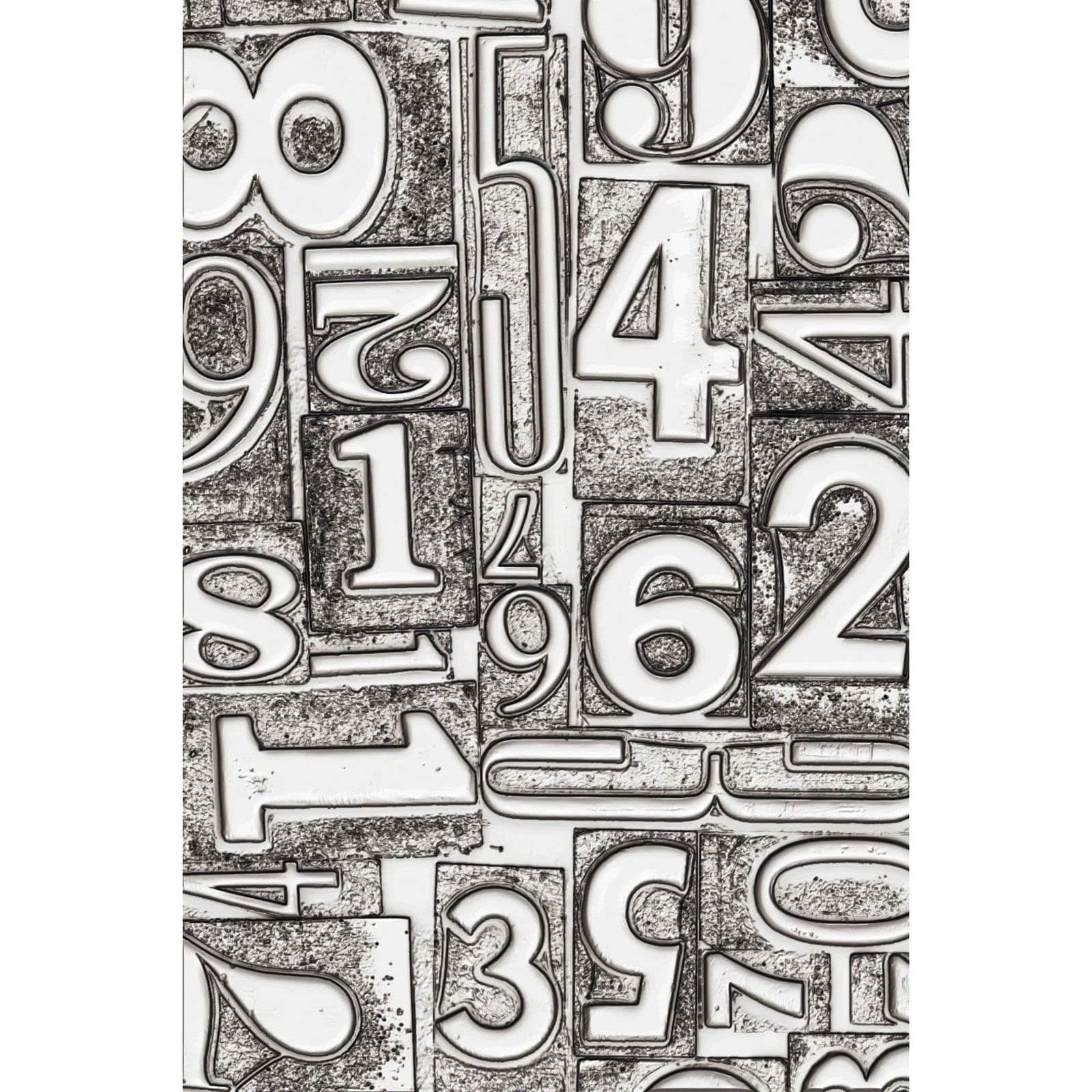 3-D Texture Fades Embossing Folder Numbered by Tim Holtz | 665753 | Chapter 3 2022, Multicolor, One Size