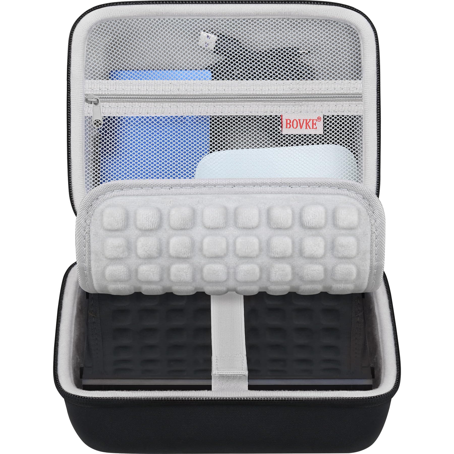 BOVKE Hard Drive Case for WD Elements My Book Seagate Expansion Desktop External Hard Drive HDD 6TB 8TB 10TB 12TB 14TB 16TB 18TB 22TB 24TB 26TB 28TB, 3.5 Inch Portable Desktop HDD Carrying Case, Black