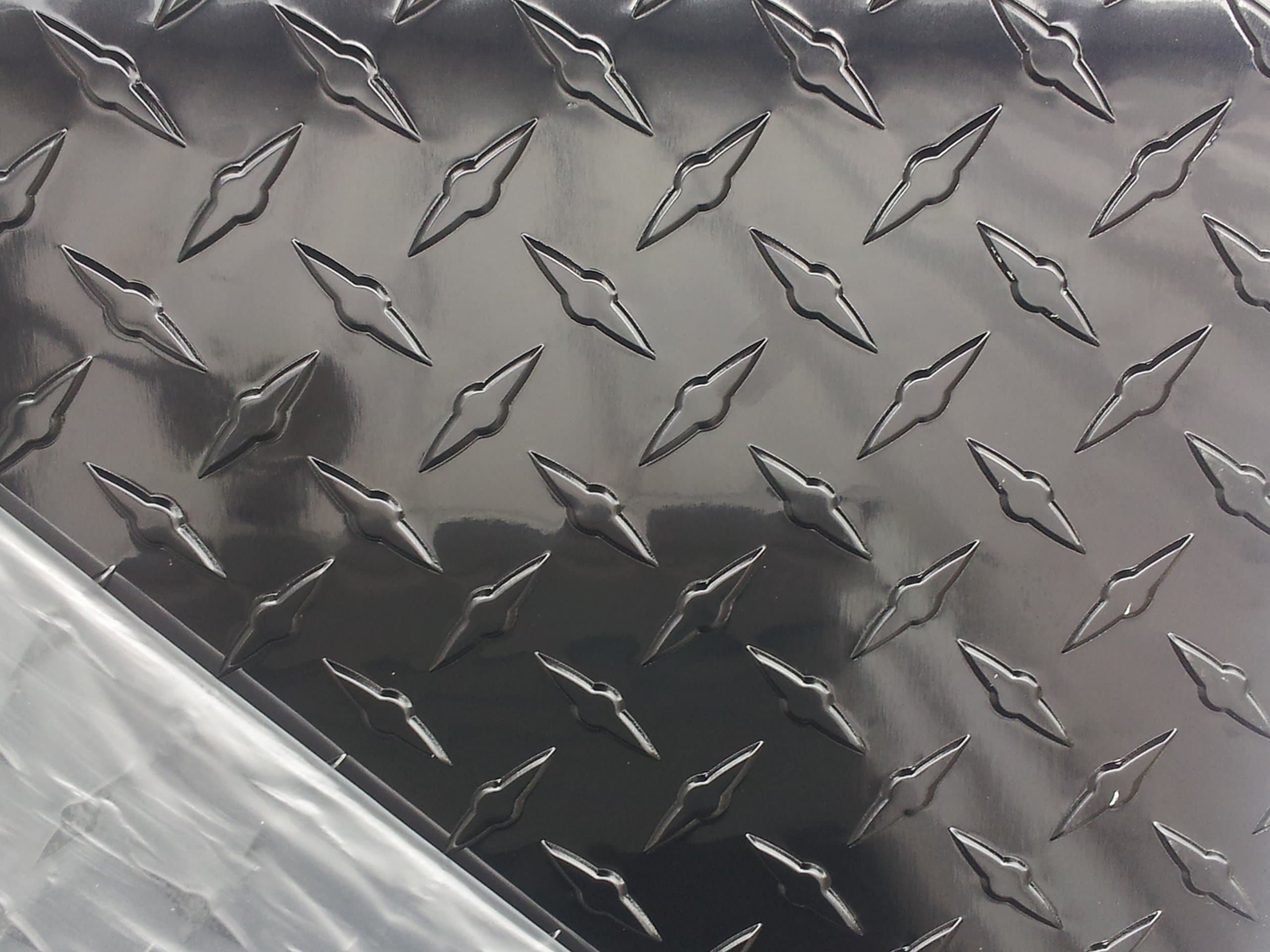 Aluminum Diamond Plate Sheets - Painted Black - .025 (Thin) 48 x 96