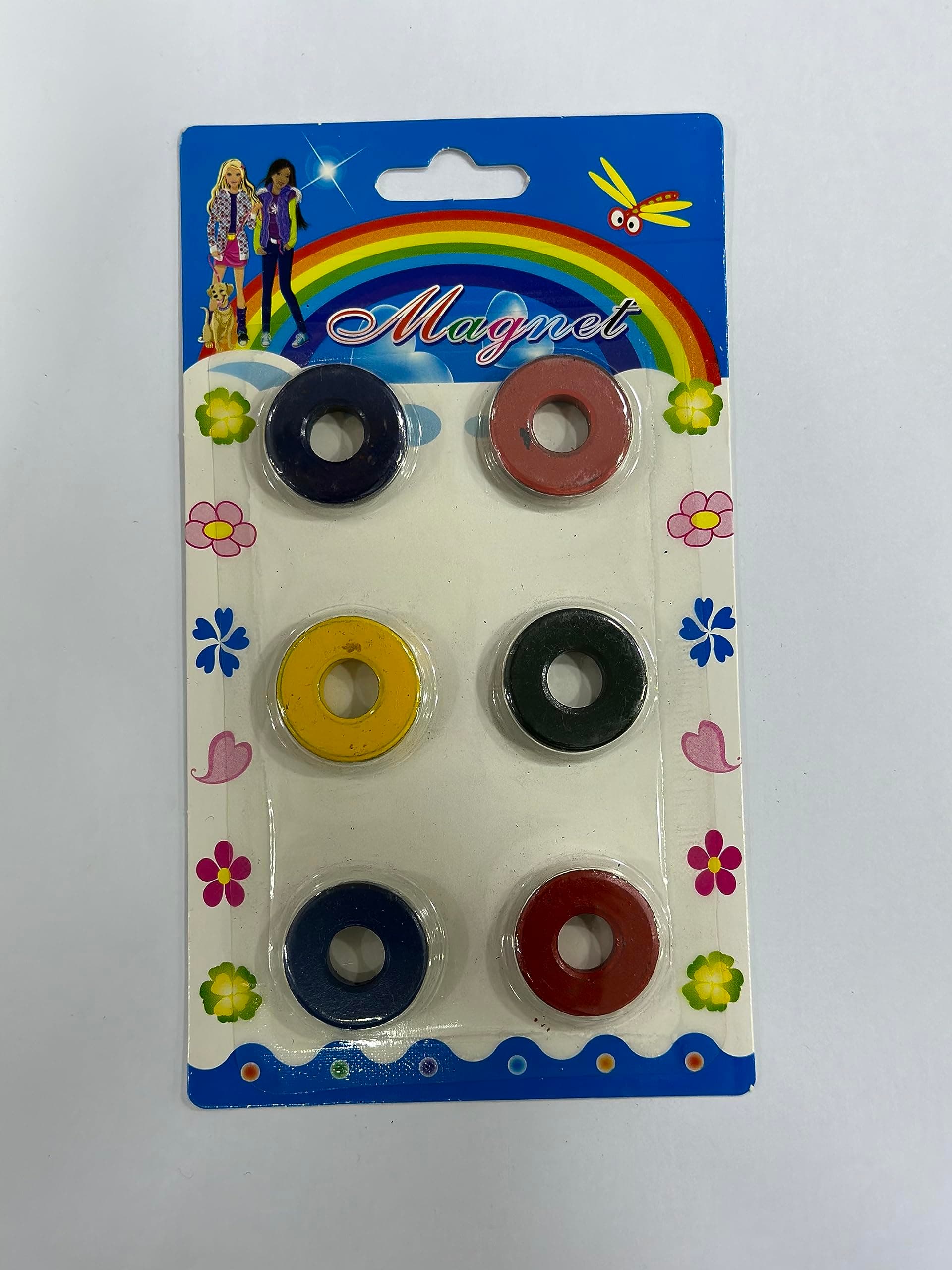 Levin 6pc Lab Magnets Ring Childrens Easy to Learn Office Magnet