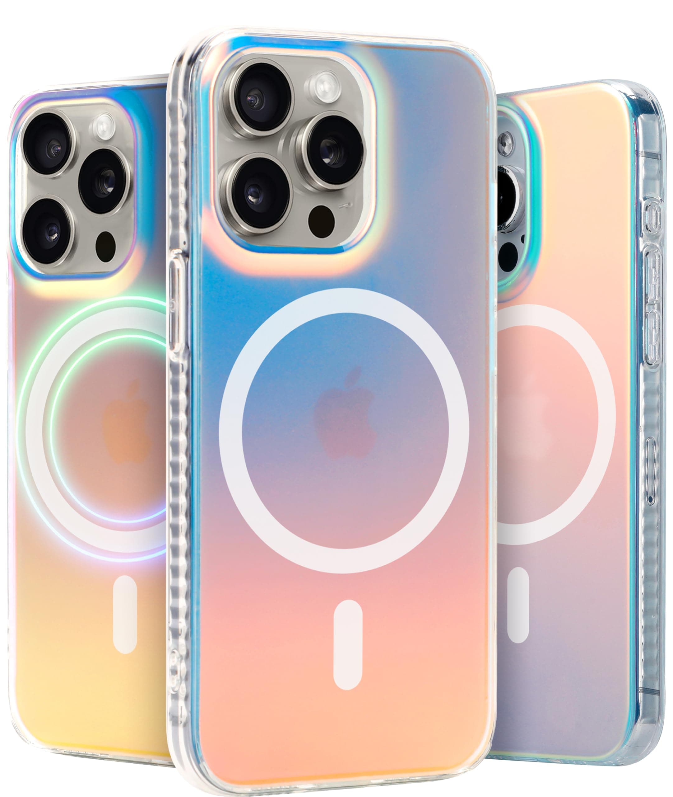 Hue - for iPhone 15 Pro Max Case [Compatible with Magsafe] - Holographic Iridescent - [10FT Drop Protection] [4 Airbag Cushioned Corners] - Cute, Unique and Aesthetic (2023)