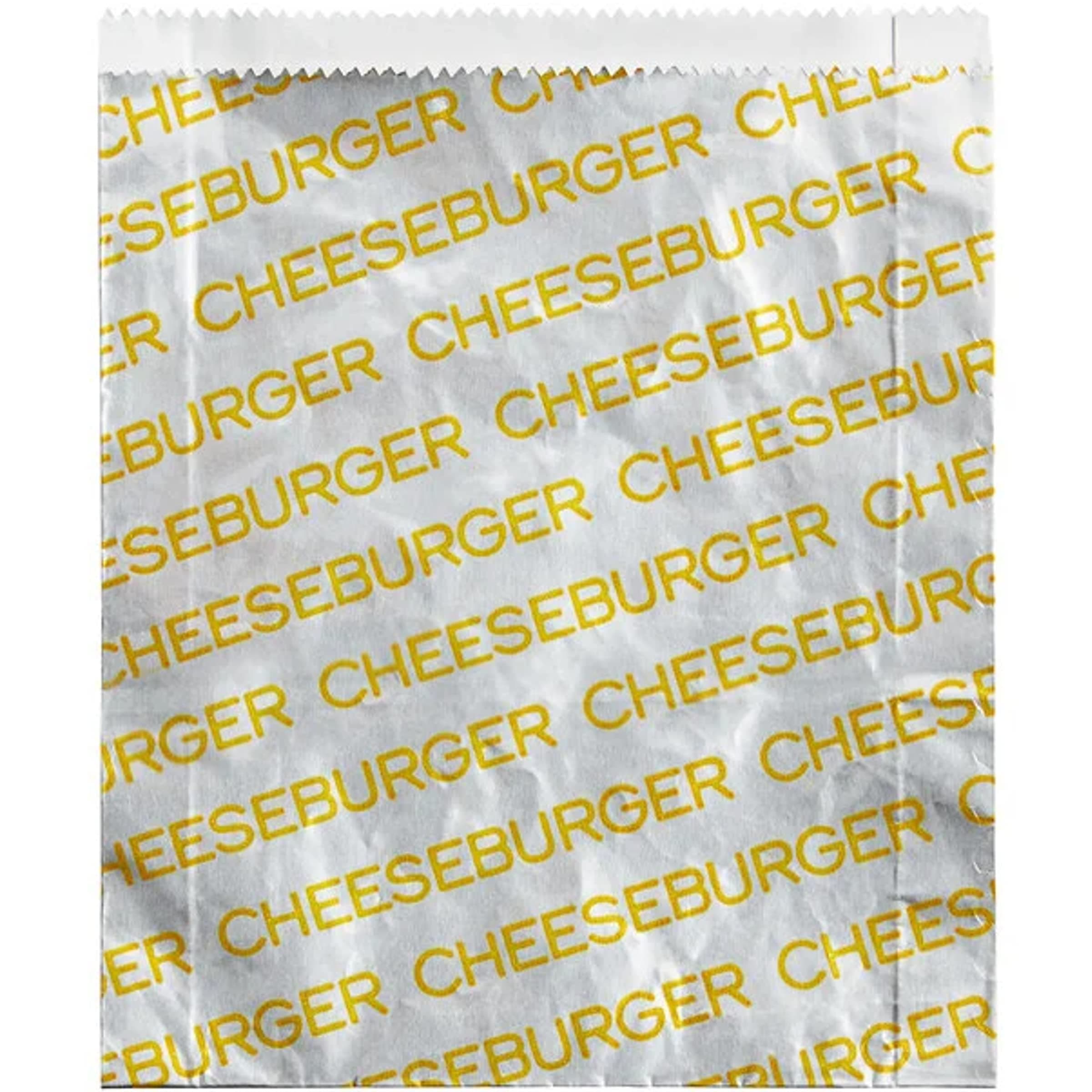Grease-Proof Food Wrapper 25 PACK Hamburger, Cheeseburger and Sturdy Bags. Heat Proof, Restaurant Grade, Allergen Friendly BBQ Foil Paper Supply for Themed Party Event