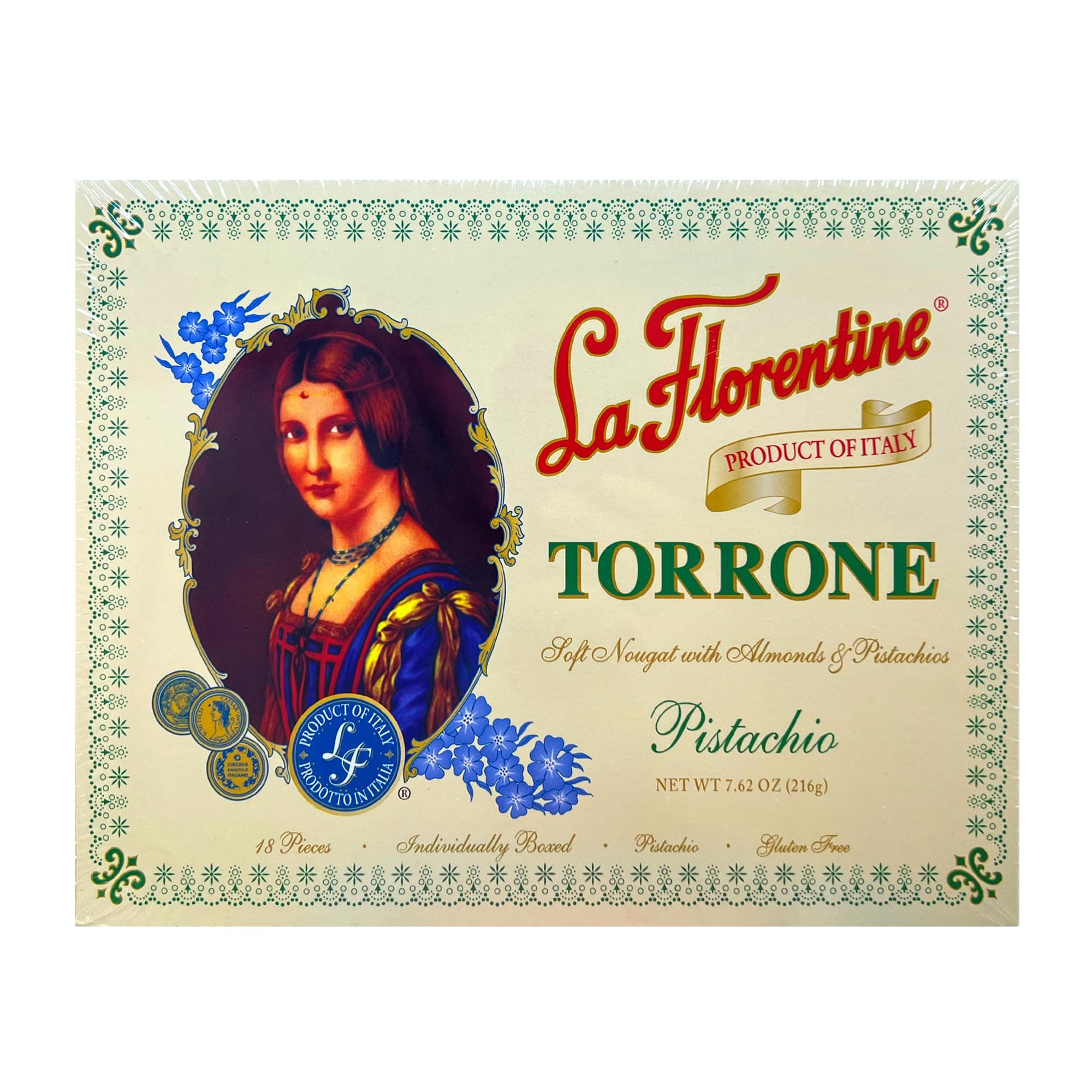 La Florentine Pistachio Torrone, 7.62 Ounce