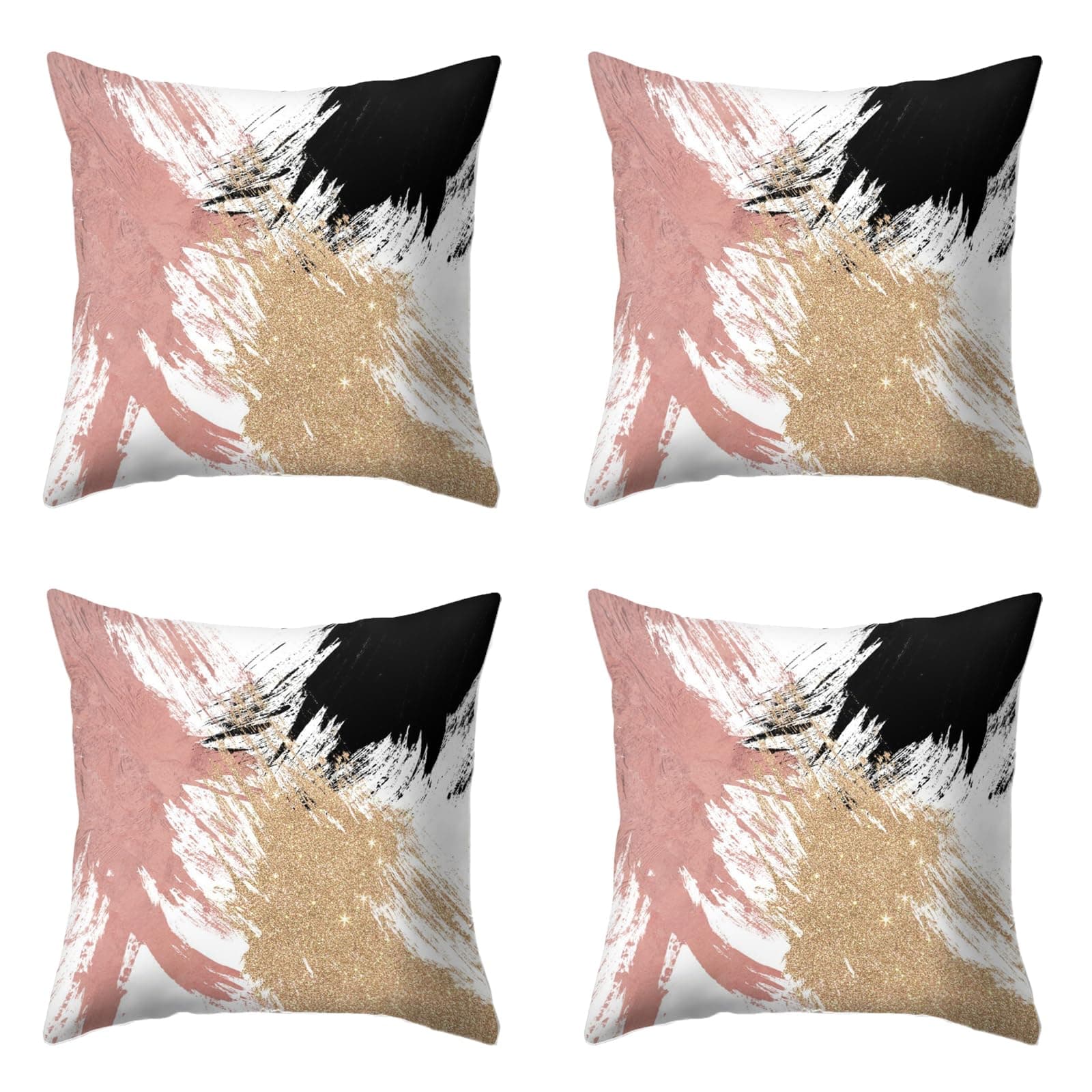 Edtech Couch Pillow Covers Set of 4 Decorative Square Throw Pillows Cove 45x45 cm Edtech Cushion Covers Modern Pillowcases for Sofa Bedroom Living Room Car Home Bed Chair （Style 28）