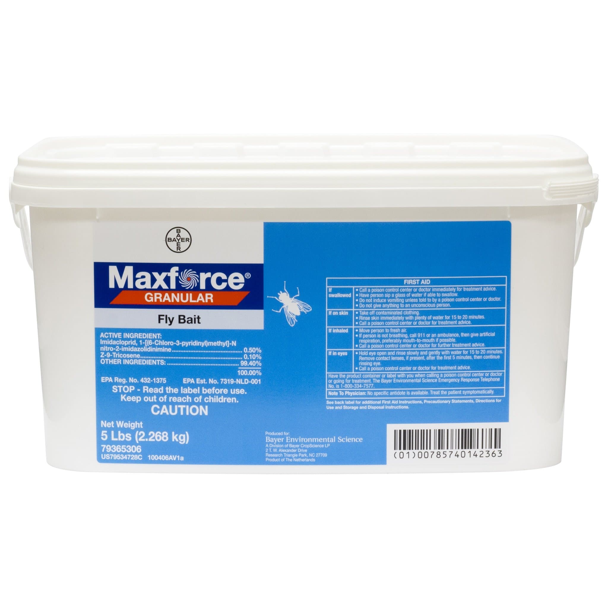 Bayer Maxforce Granular Fly Bait-1 5lb Pail BA1041