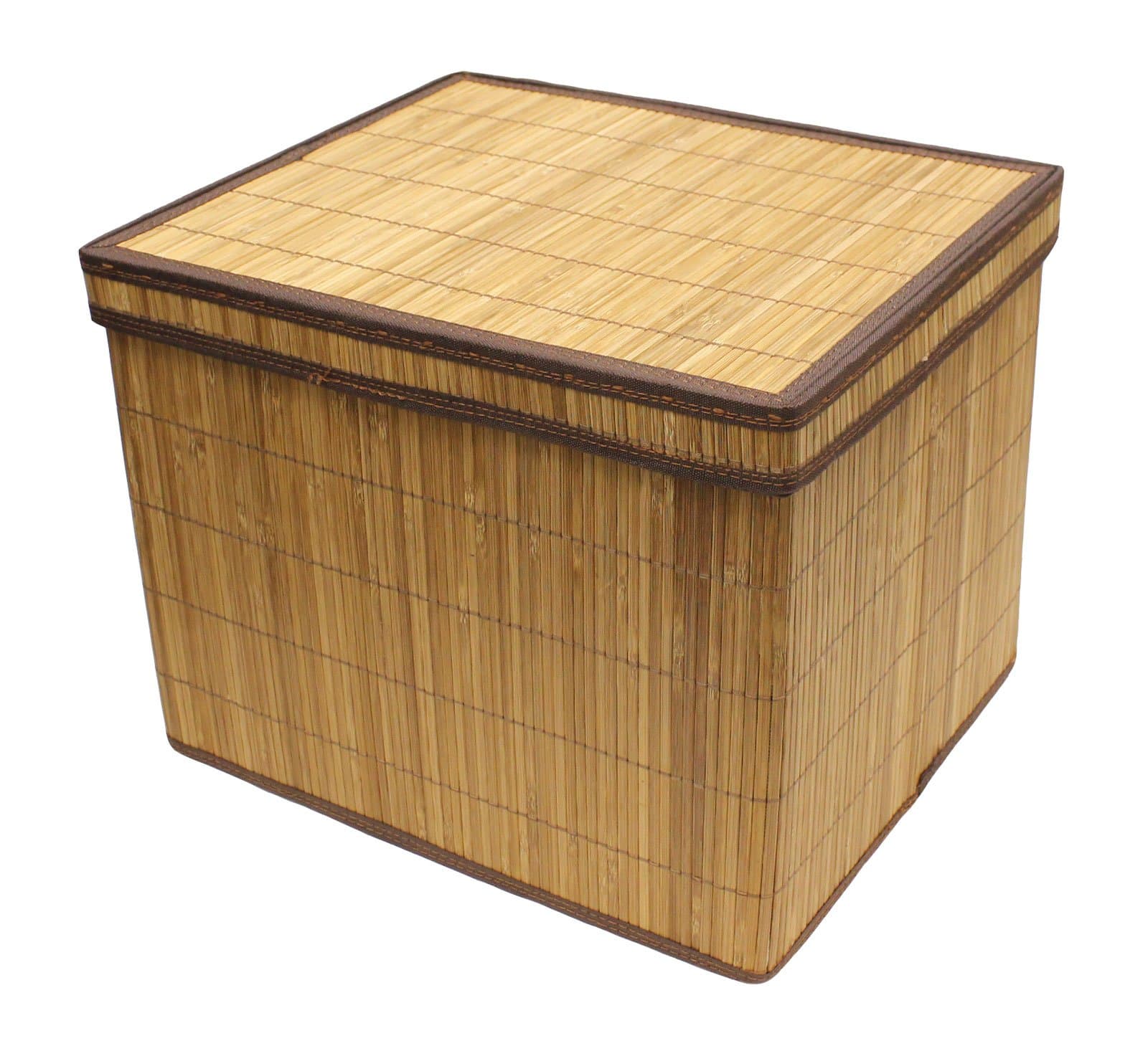 Seta Direct, Brown Natural Bamboo Storage Organization Box with Lid [1 Pack, Extra Large]