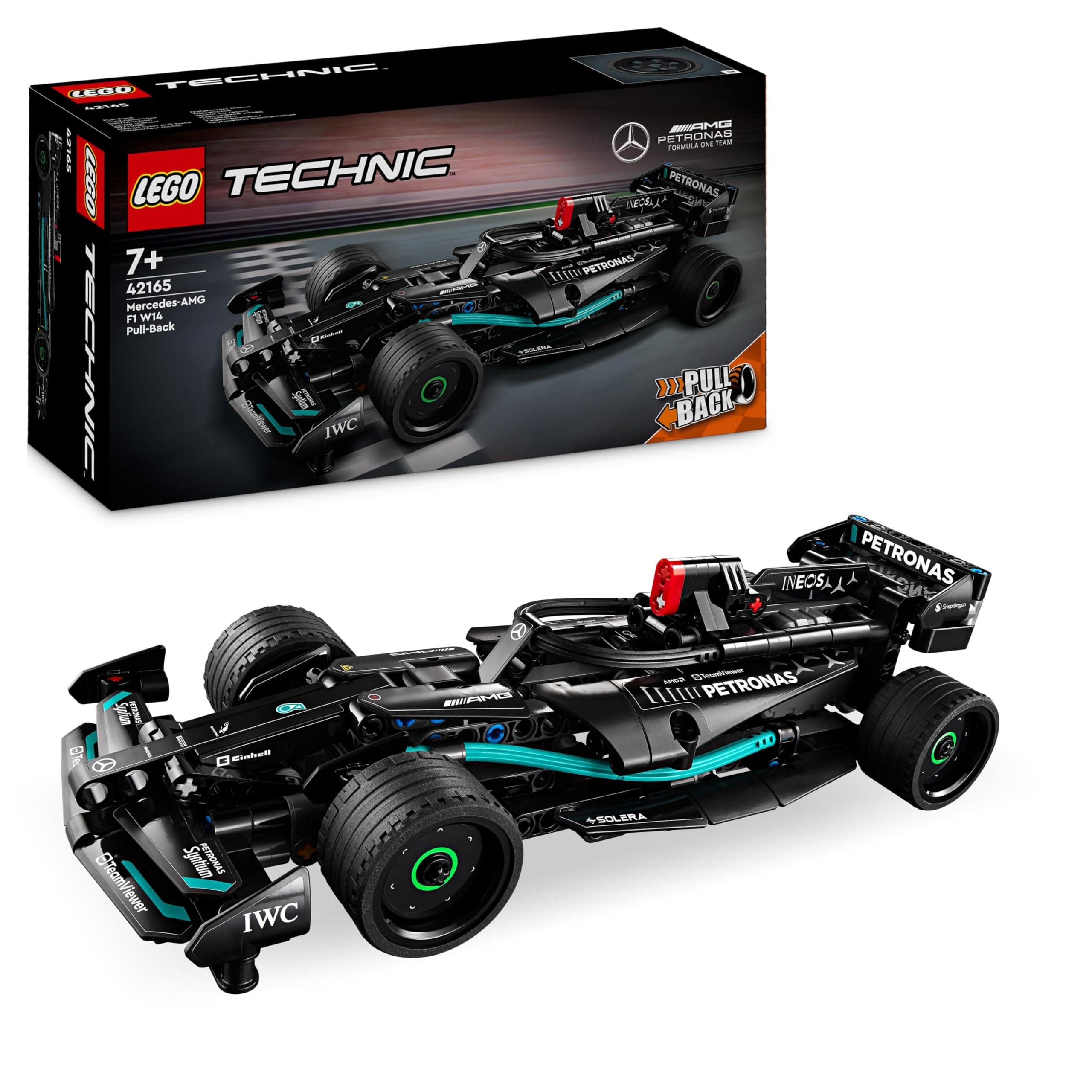 Technic Mercedes-AMG F1 W14 E Performance Race Car Toy for Kids, Boys and Girls aged 7 Plus Years Old, Pull-Back Model Vehicle Set, Bedroom Decoration, Birthday Gift Idea 42165
