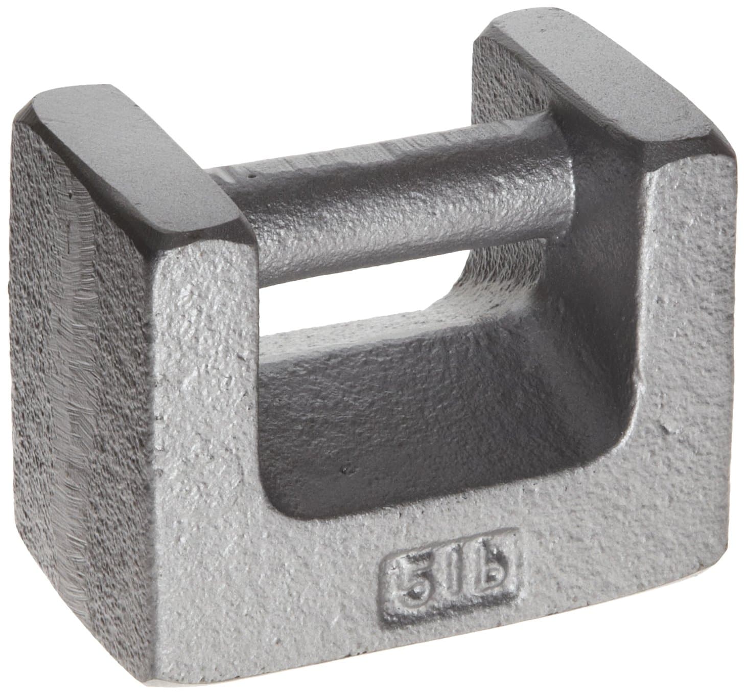 Rice Lake12874 Cast Iron ASTM Class 7 Painted Grip Handle Test Weight, 2lb Mass