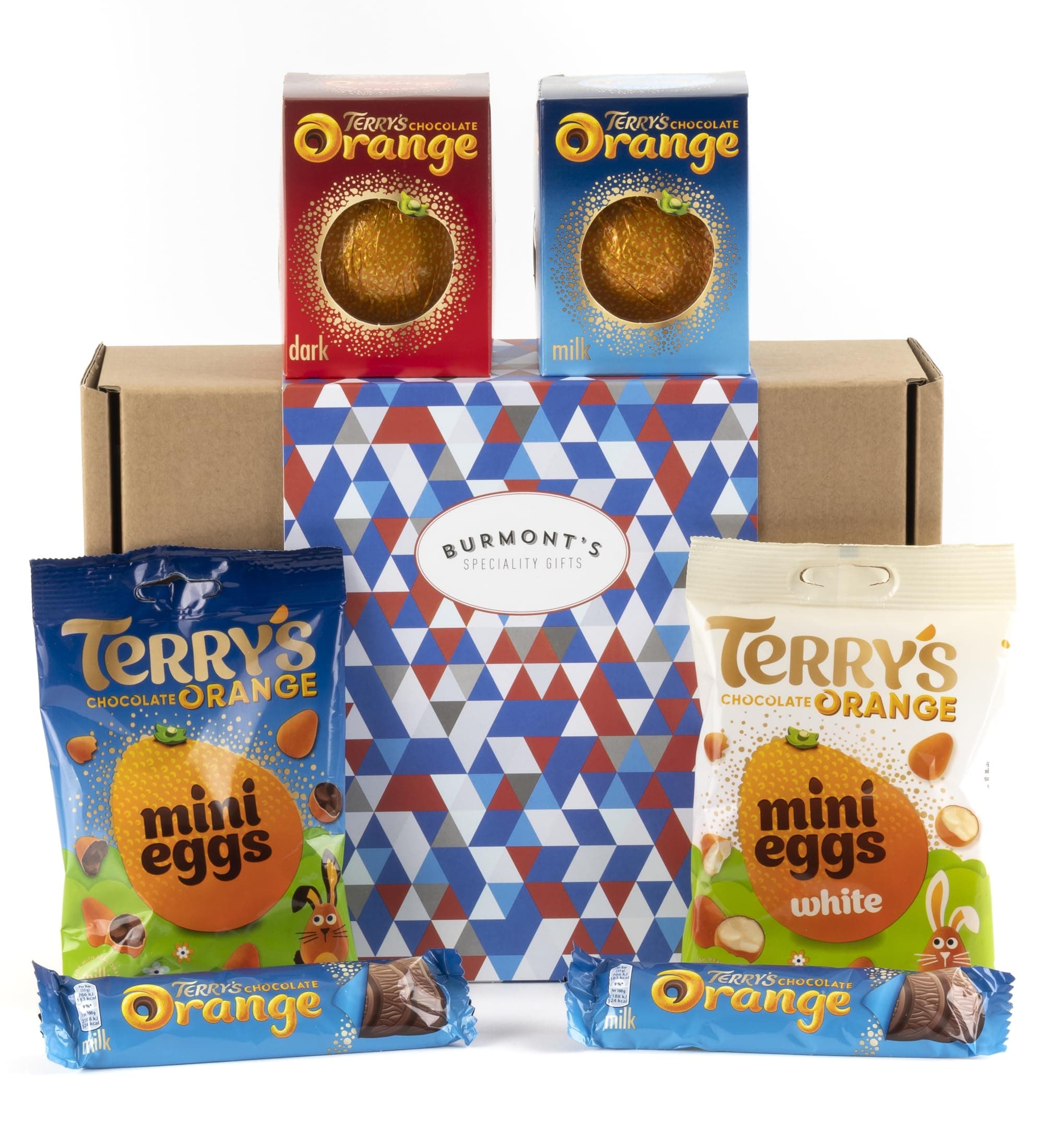 Terry's Chocolate Orange Ultimate Selection Gift Box - Milk & Dark Chocolate Balls, Milk Chocolate & White Chocolate Mini Eggs Bags & Milk Chocolate Bars - Hamper Exclusive to Burmont's