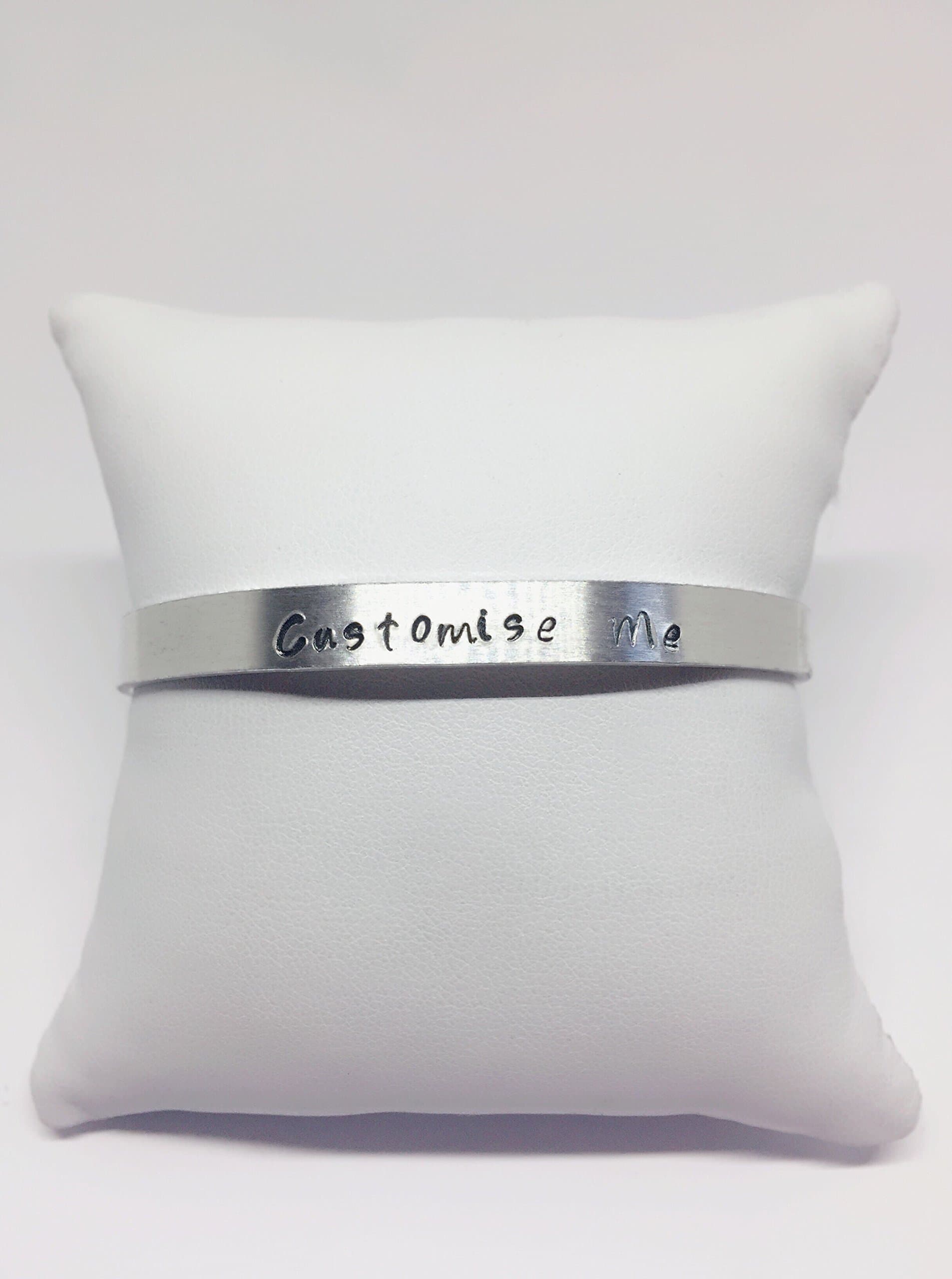 CUSTOM bracelet bangle • Unique gift • Any WORD NAME/S or QUOTE • gift for her or him