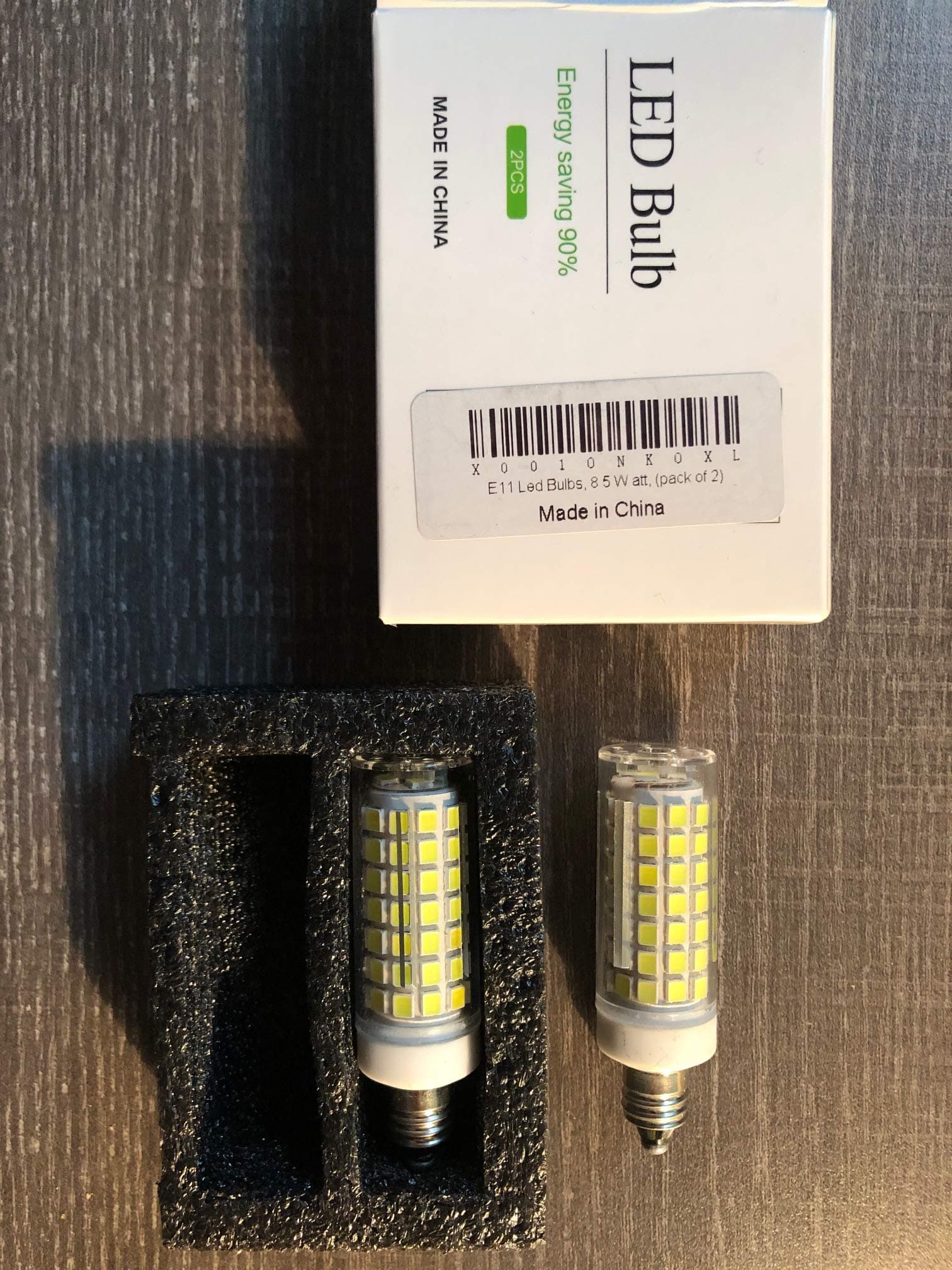 E11 Led Bulbs, 8.5 Watt, 75W 100W halogen bulbs replacement,850 lumens,Daylight 6000K JD T3/T4 E11 mini candelabra base 110V 120V 130 voltage input, CRI>85, (pack of 2)