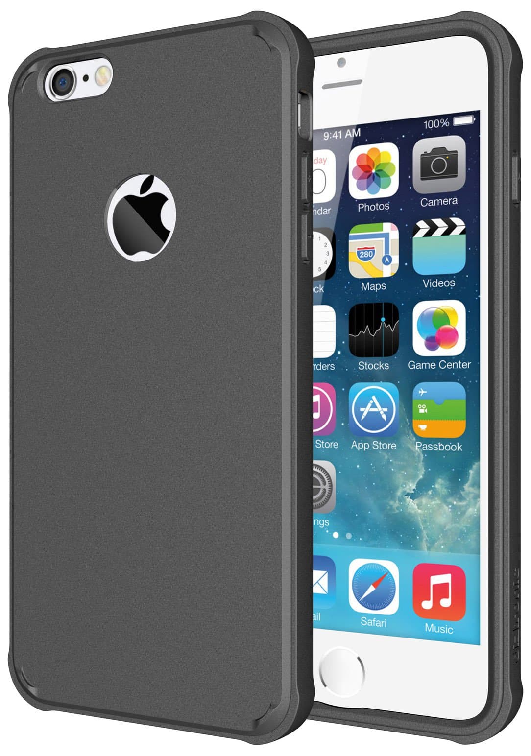 iPhone 6 Plus Case, Voyeur Case for Apple iPhone 6 Plus & 6S Plus - Full Matte Charcoal Gray (IP6P-VOY-GRY)