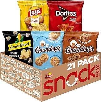 - Frito-Lay Chips & Cookies, Smartfood, and Grandma's Variety Pack (Pack of 21)