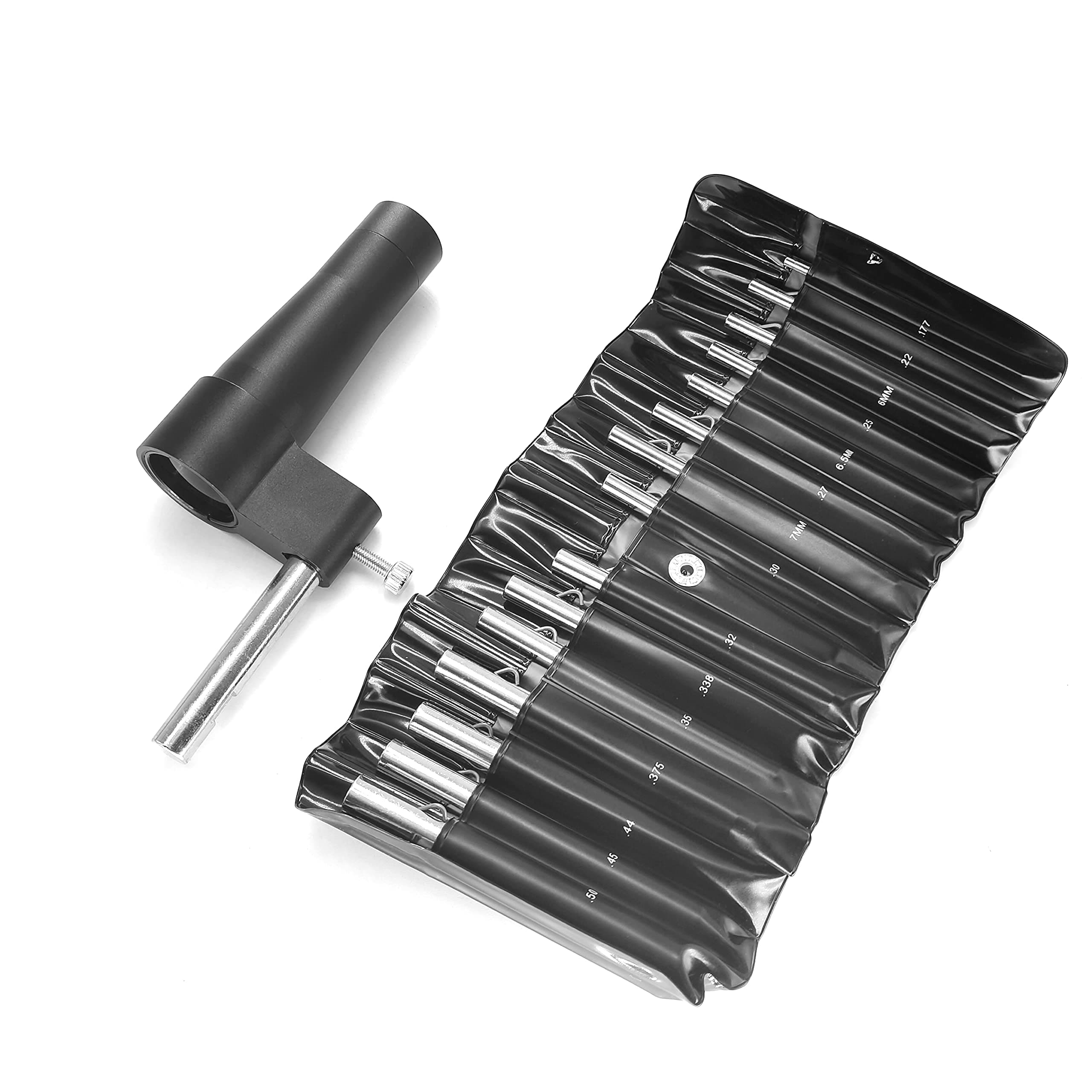 Scope Boresighter Kit from .177 to .50 Caliber Precision Firearm Bore Sighting Optical Bore Sighter Kit with Arbors