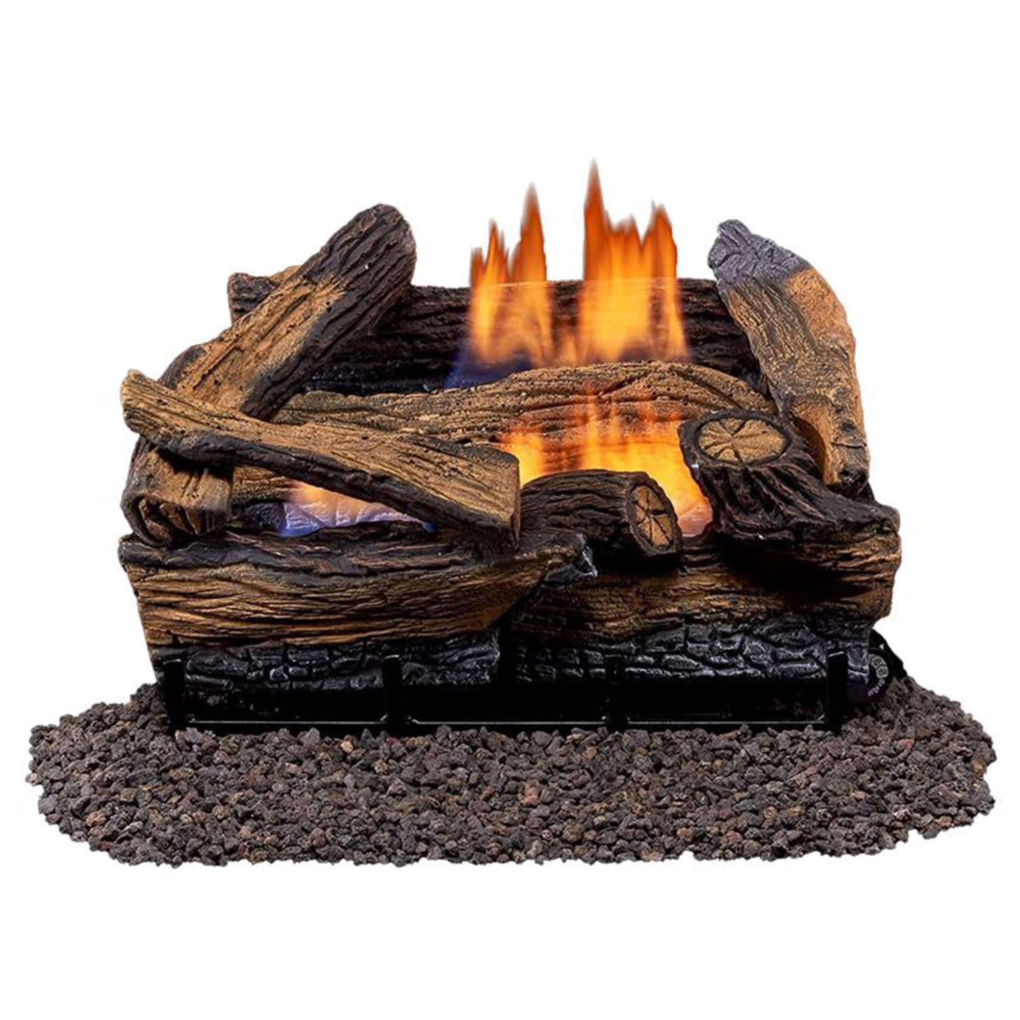 Duluth ForgeDuluth Forge DLS-18R-1 Dual Fuel Ventless Fireplace Logs Set with Remote Control, Use with Natural Gas or Liquid Propane, 30000 BTU, Heats up to 1000 Sq. Ft, Split Red Oak, 18 Inches