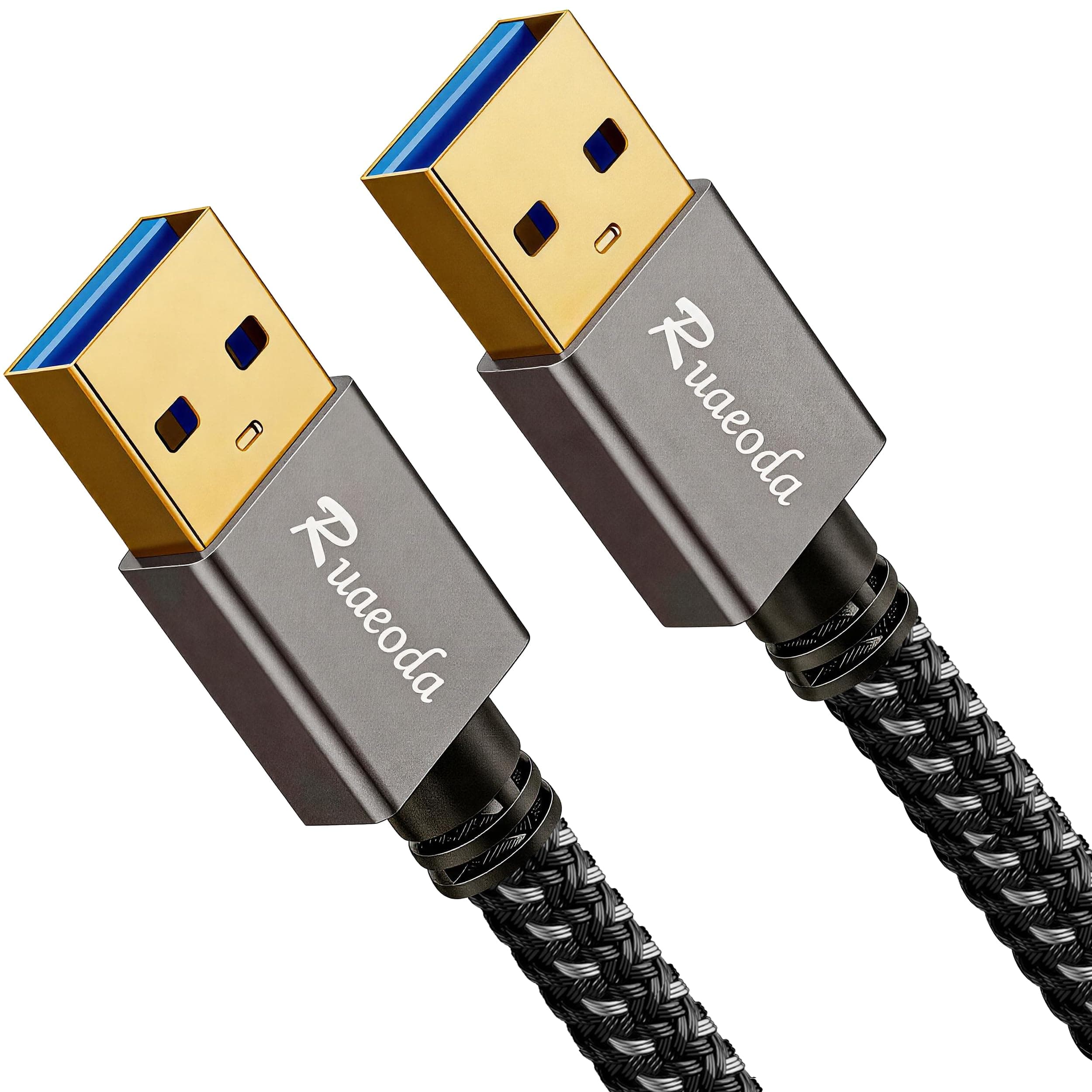 USB to USB Cable 3 ft, USB 3.0 Male to Male Type A to A Double Sided USB Cord for Data Transfer,Hard Drive,Laptop,DVD,TV,USB Hub and More(Not for PC-to-PC)