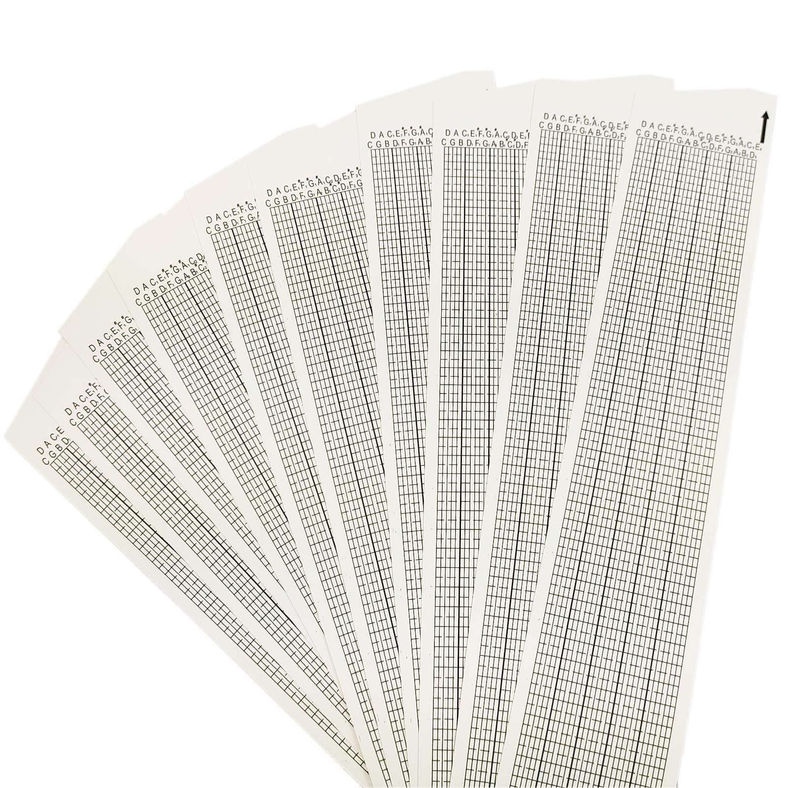 30 Note Blank Strips Music Box Refill Paper 10 Pcs