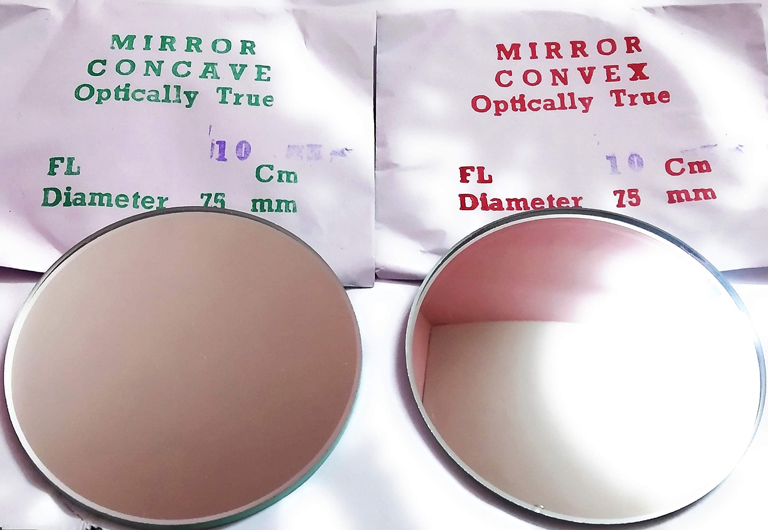 75mm concave convex mirror set for experiments