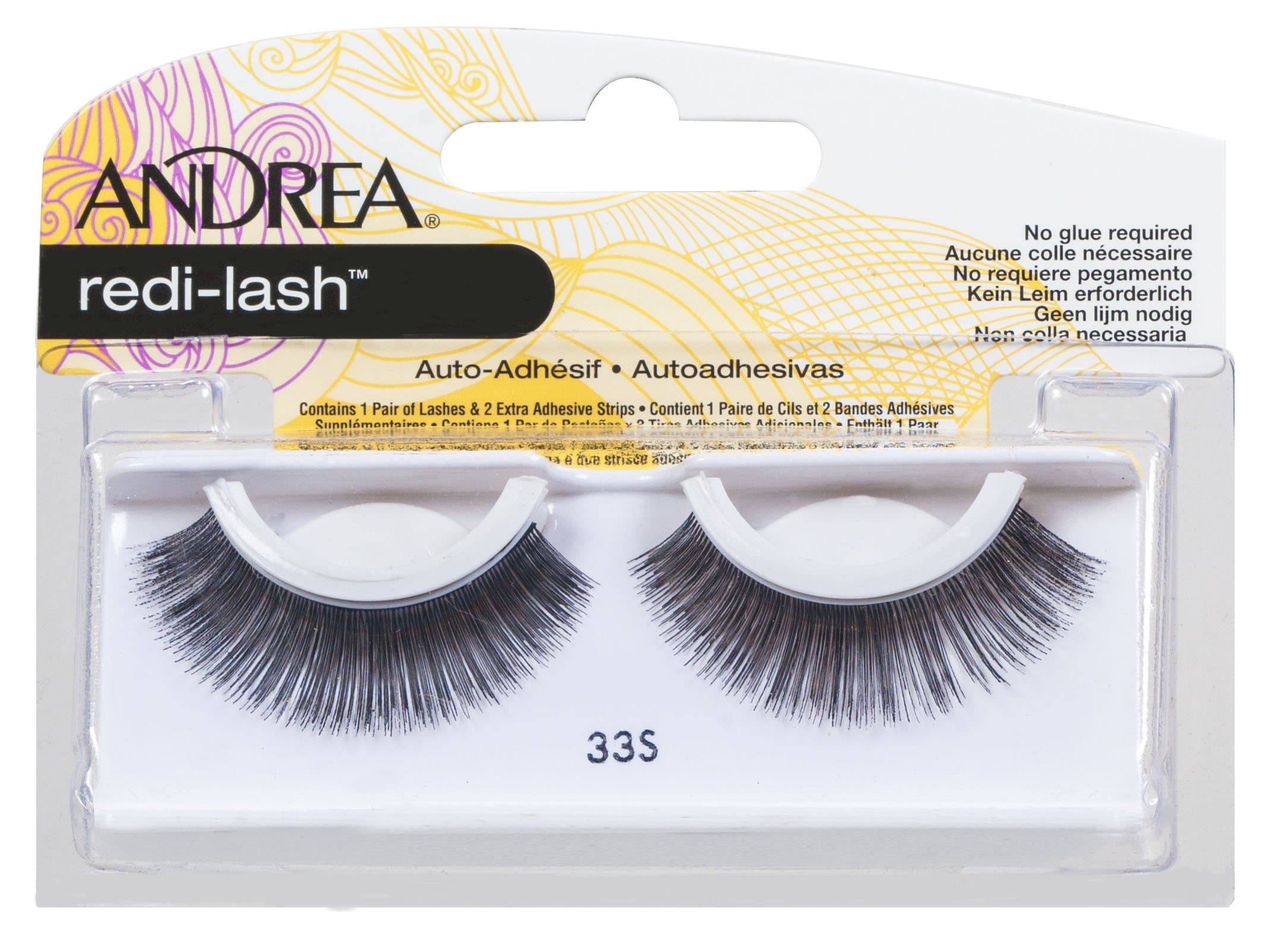 Andrea33S Redi-Lash Self Adhesive Eyelashes, Black