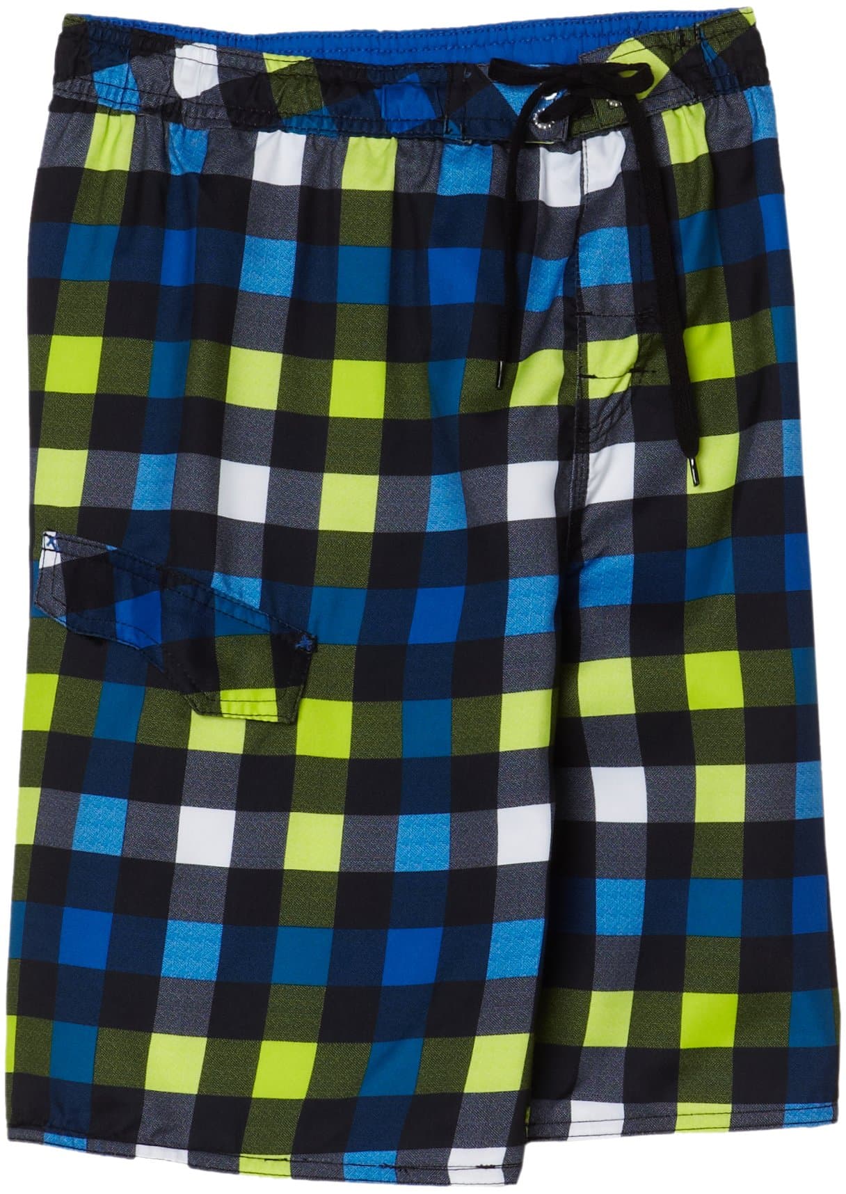 Burnside Boys' Credits Elastic Band Swim Trunk