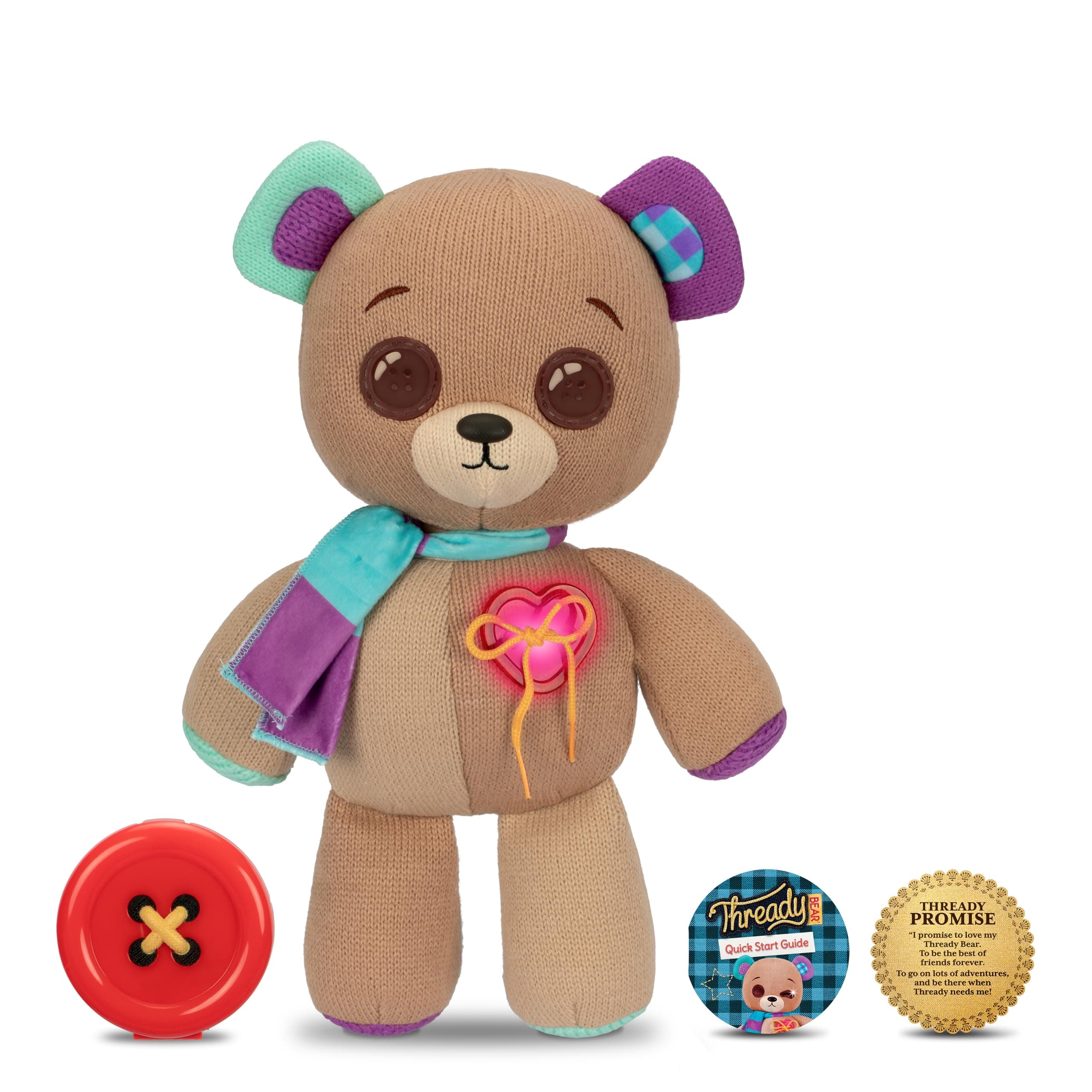 Interactive 14" Plush. Make A Wish & Comes to Life. Magical Expressive Button Eyes - Happy, Sad, Winks & Blinks. 70+ Expressions & Reactions. Batteries Included. Ages 3+