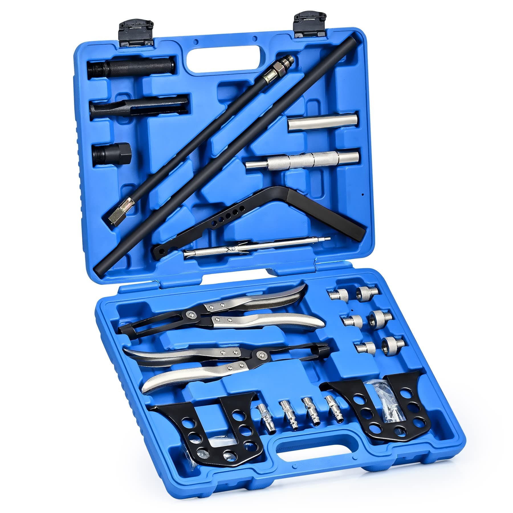 Valve Spring Compressor, Universal Overhead Engine Valve Spring Remover and Installer OHV OHC Compressor Tool, Valve Stem Tool Valve Holder Tool Valve Keeper Remover and Installer