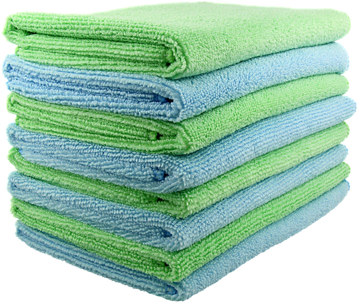 Thick Microfiber Cleaning Cloth, 15 x 15 Inches, 8 Pack