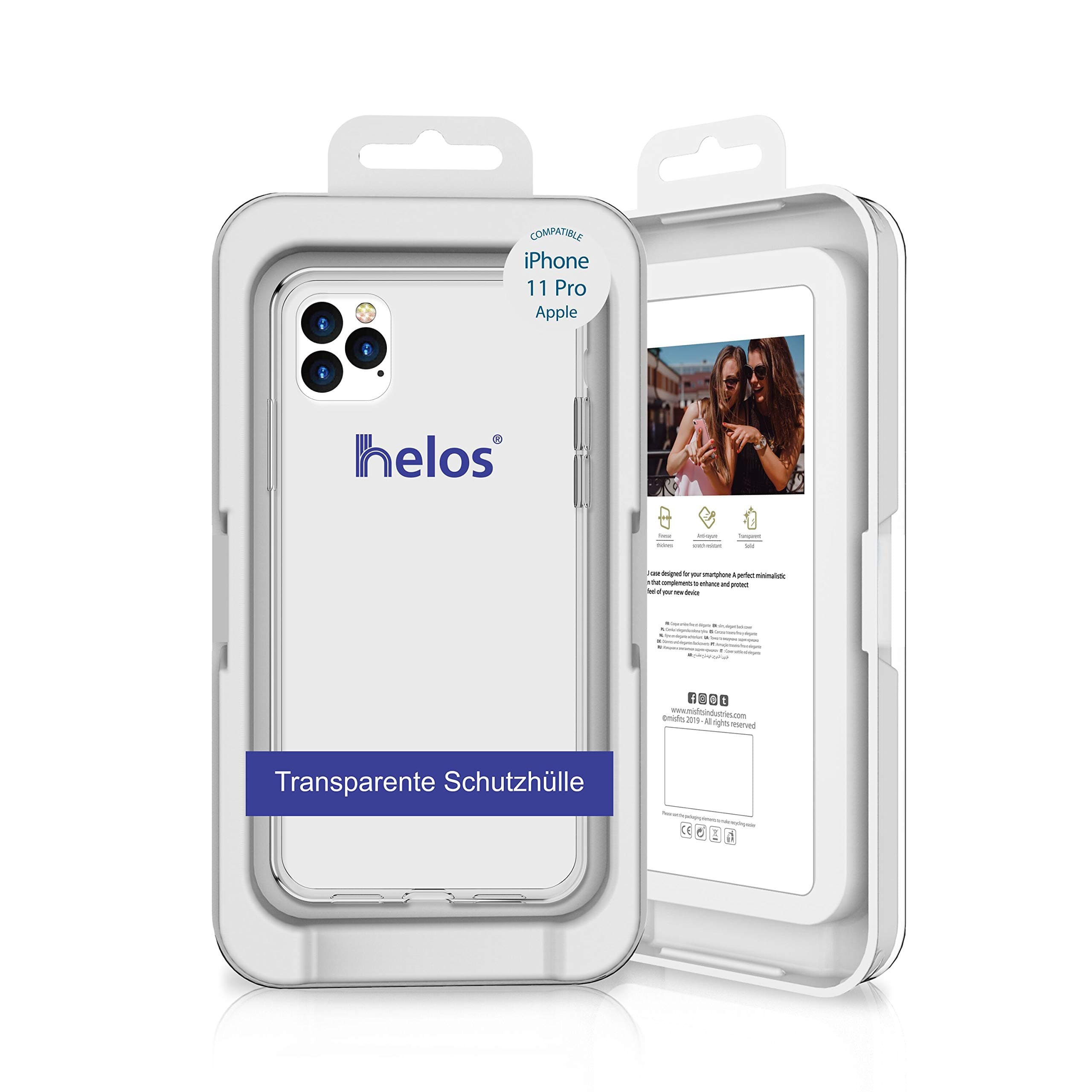 Helos Transparent Gel Case - Protective Case - Mobile Phone Case - Apple iPhone 11 Pro