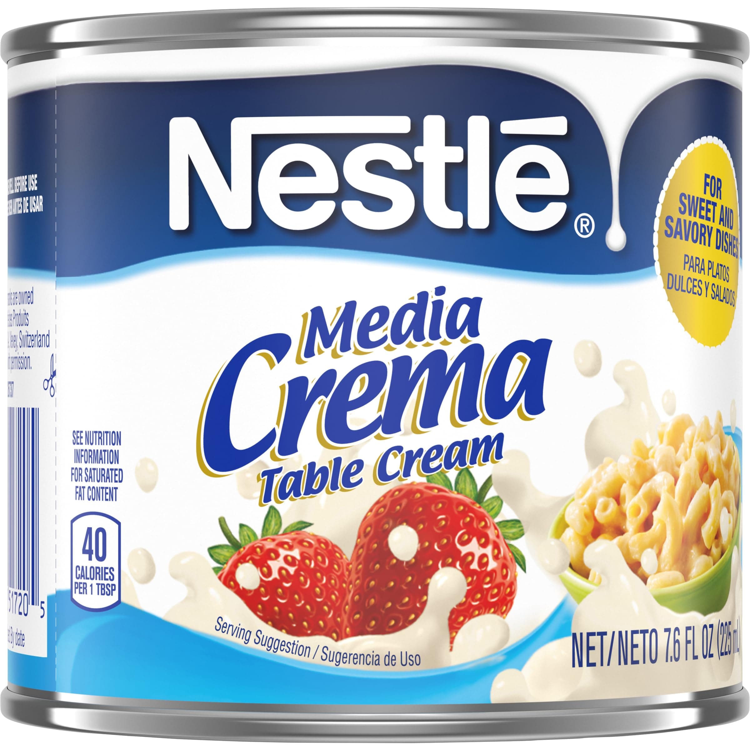 Media Crema Nestle, Table Cream, 7.6 oz