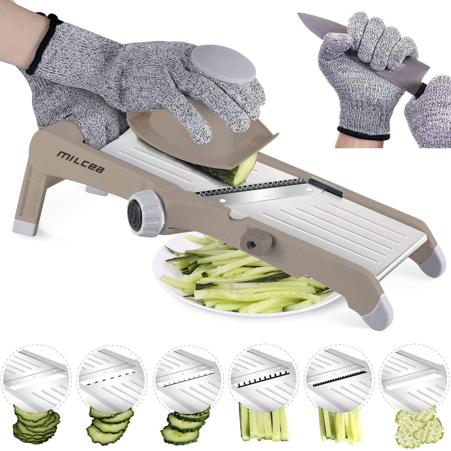 MILcea Knife Starter Set, Stainless Steel, Silver, Large