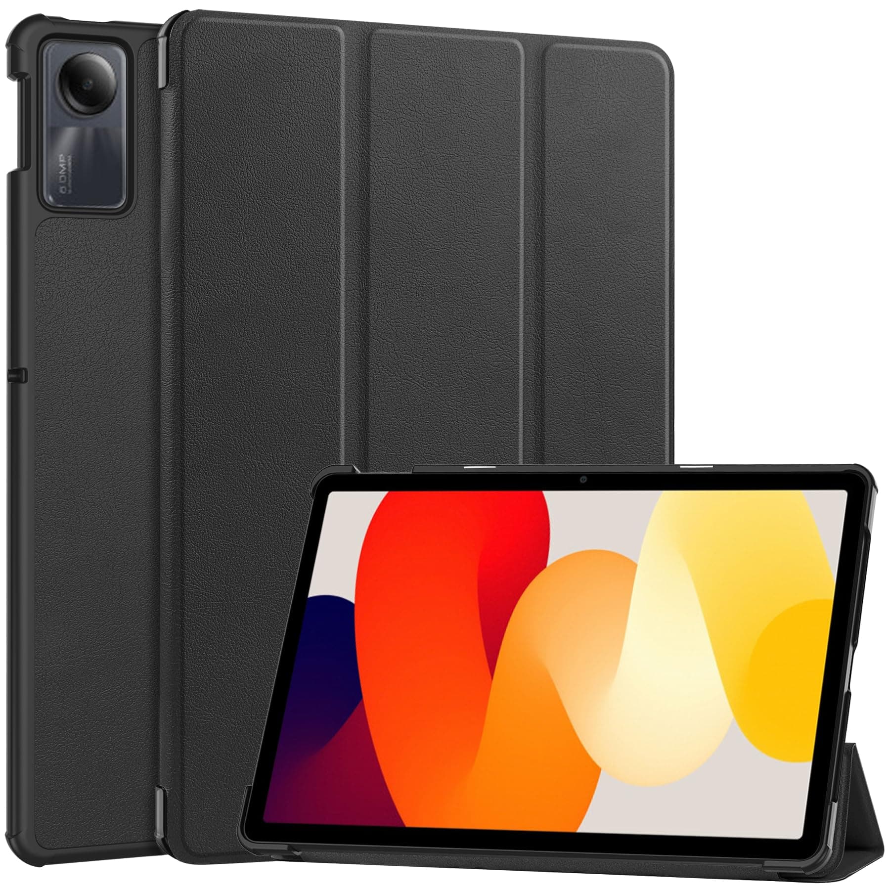 for Xiaomi Redmi Pad SE Case,high qualit Hard Shell, Lightweight,Quality PU,Anti-Fingerpirnts, Scratch Resistant, Black for Xiaomi Redmi Pad case 11 inch Tablet Case