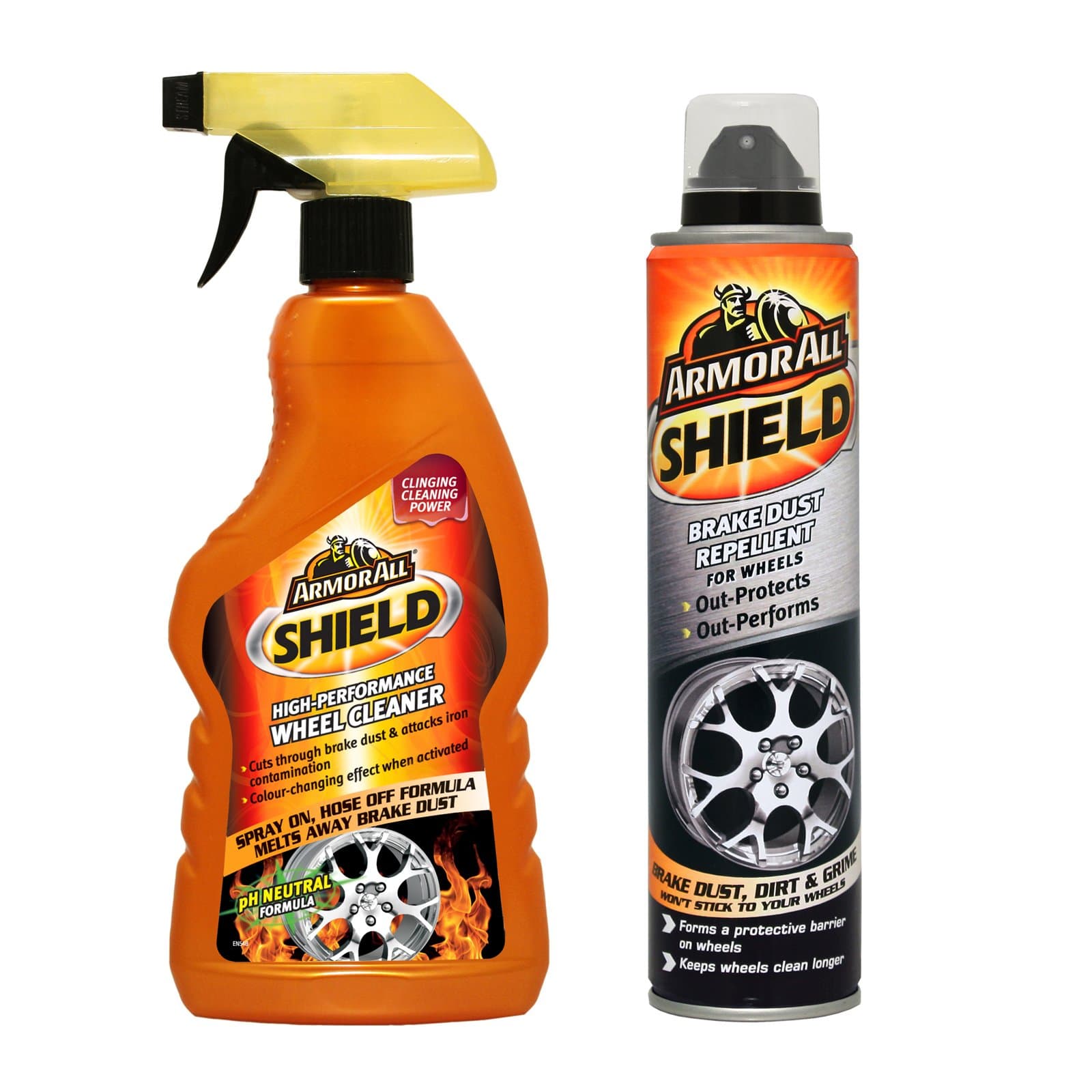Armorall Shield High Performance Wheel Cleaner 500ml + Armorall Shield Brake Dust Repellent 300ml