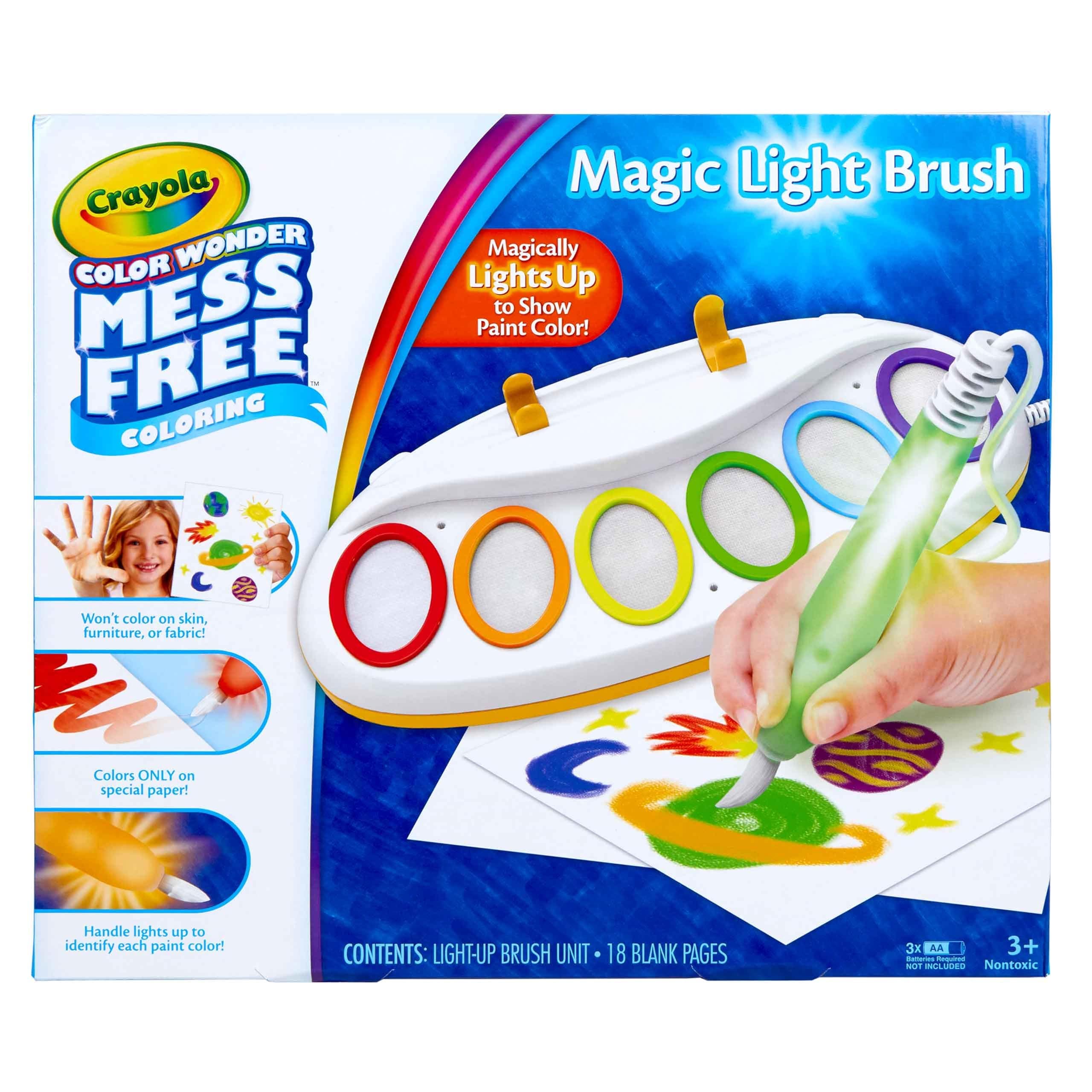 Crayola Color Wonder Magic Light Brush, Mess Free Painting Station for Kids, Easter Basket Essential & Stuffer, Easter Gift for Kids, Toddler Activity Toy, Ages 3+