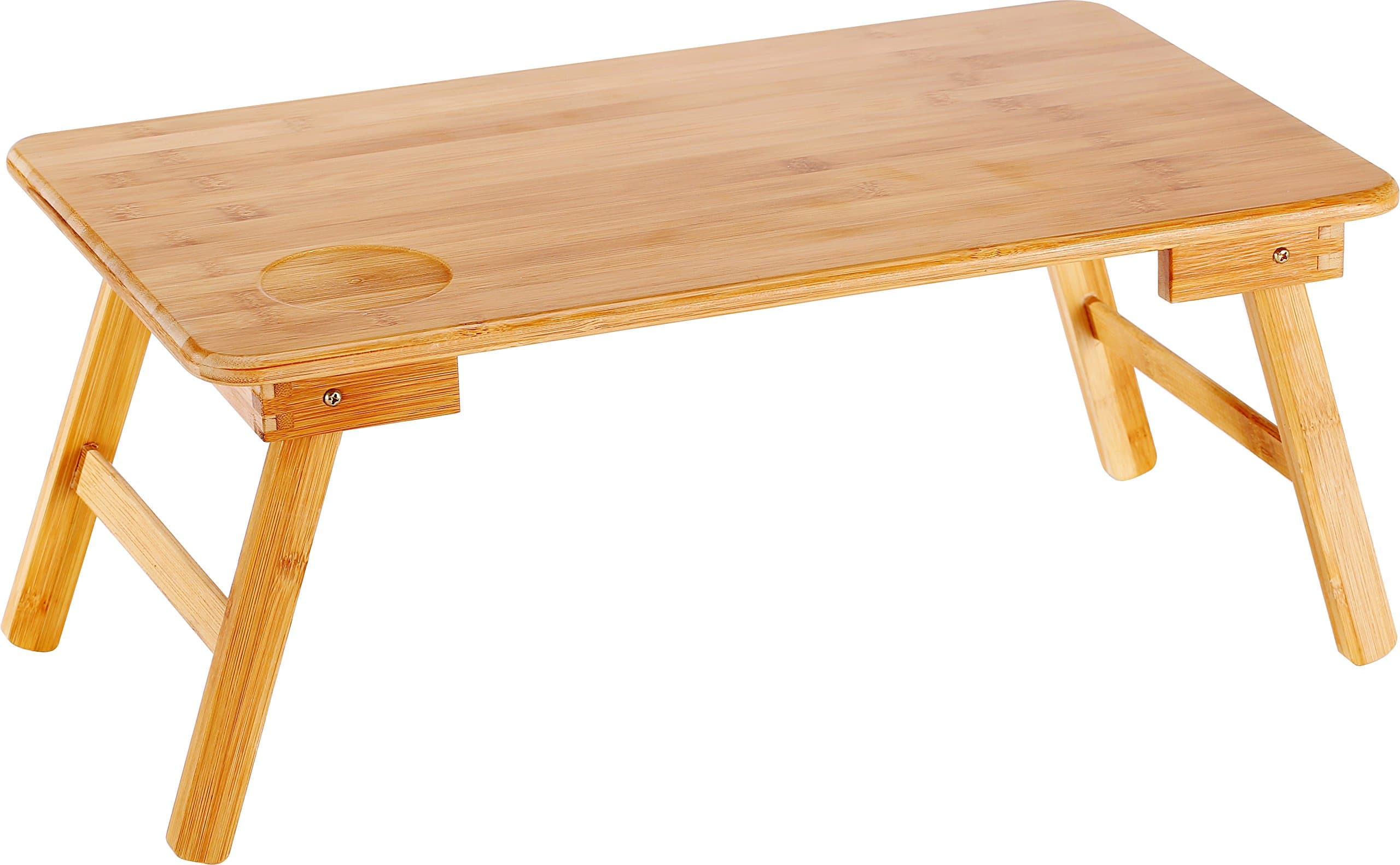 EVST Portable Bamboo Foldable Laptop Desk Notebook Table (55cm*35cm*24cm)