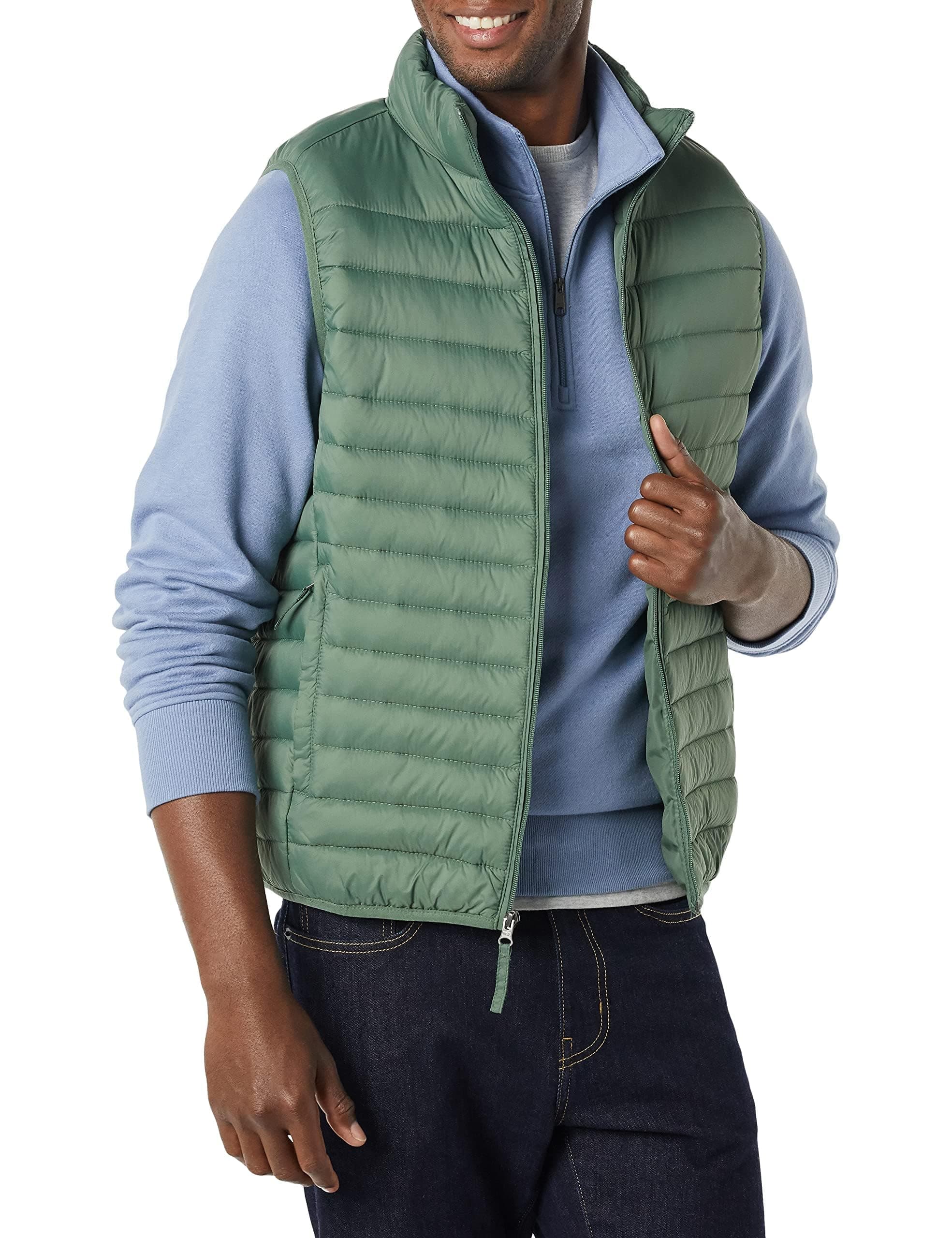 Amazon Essentials Men's Lightweight Water-Resistant Packable Puffer Vest