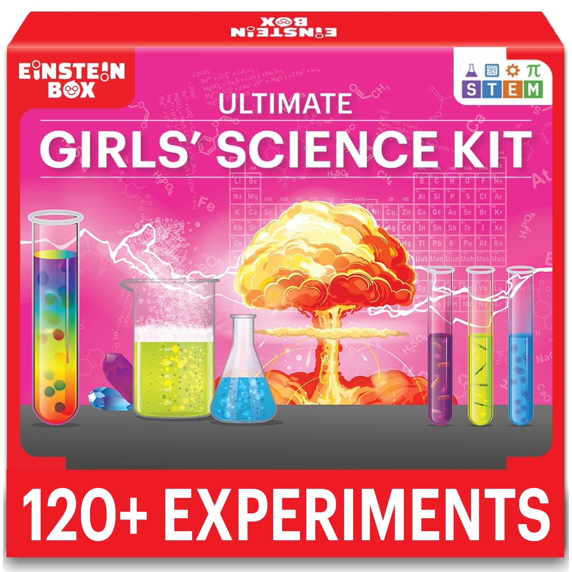 Einstein Box Ultimate Girls' Science Kit for Ages 8-10-14 Years Old| Birthday Gift Ideas for Aged 8+ | STEM Learning Toys for Girls 8,9,10,11,12,13,14 Years Old |