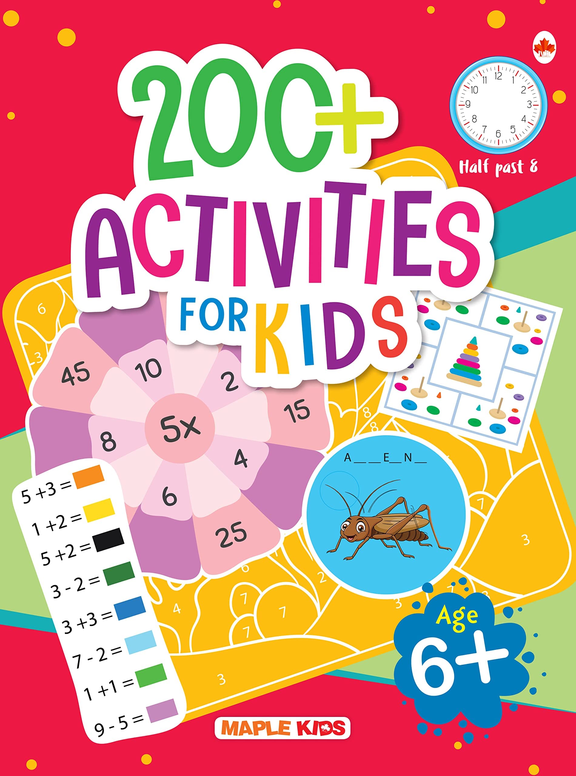 Brain Activity Book for Kids - 200+ Brain Boosting Activities for Age 6+ - Kids Activity Book - Early Learning - Activities for Children - Maths, English, Mazes, Spot the Differences, Word Search