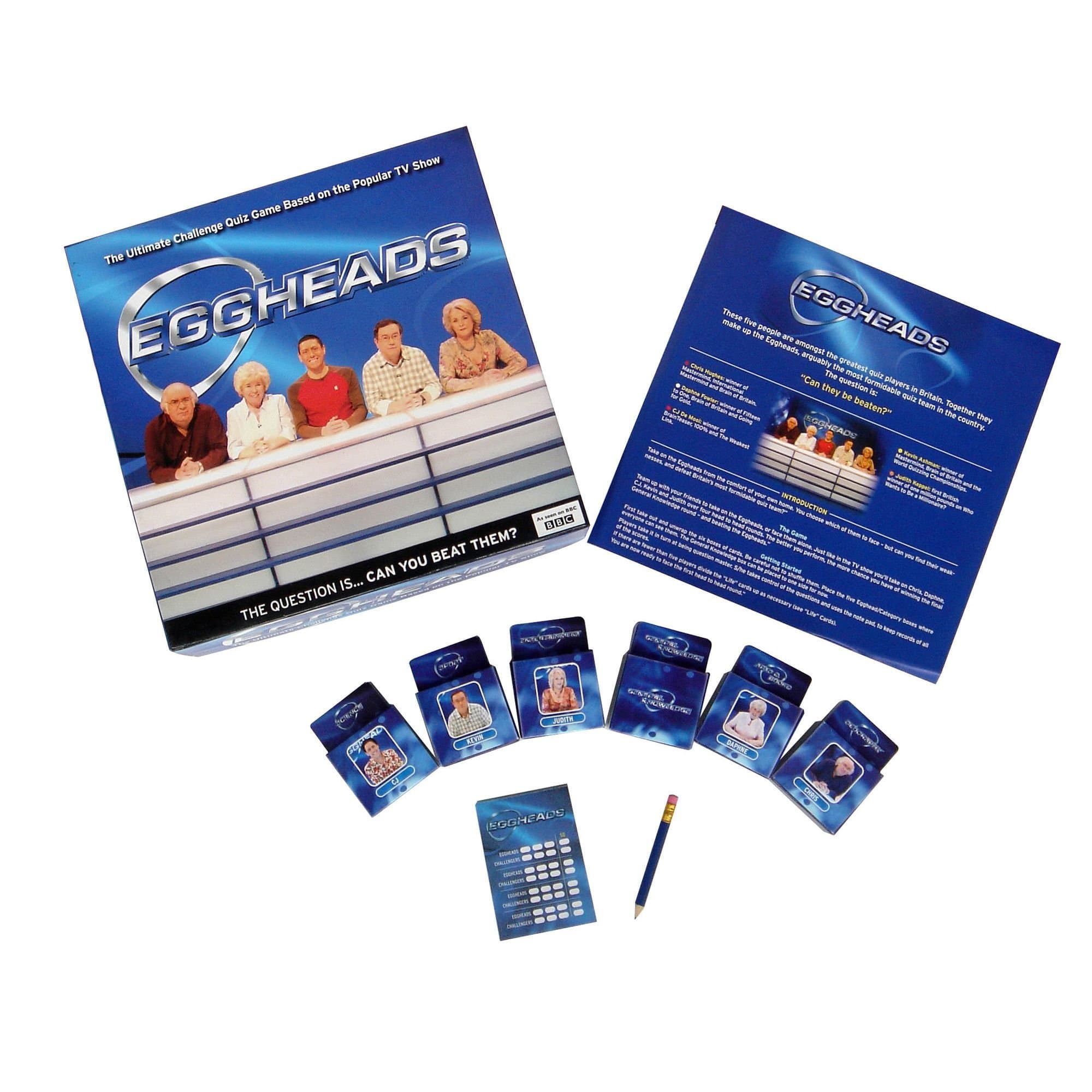 ToyCentre Eggheads Board Game - General Knowledge Trivia, 6+, 1 Player, Standard Packaging