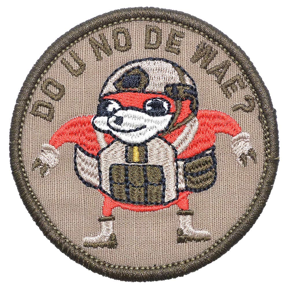 Ugandan Knuckles"Do You Know De Wae Patch, Round Morale Patch Tactical Combat Bagde Military Hook Morale Patch Tactical Military Morale Patch Set Hook/Loop Backing -3 inch Hat Patch (Brown)