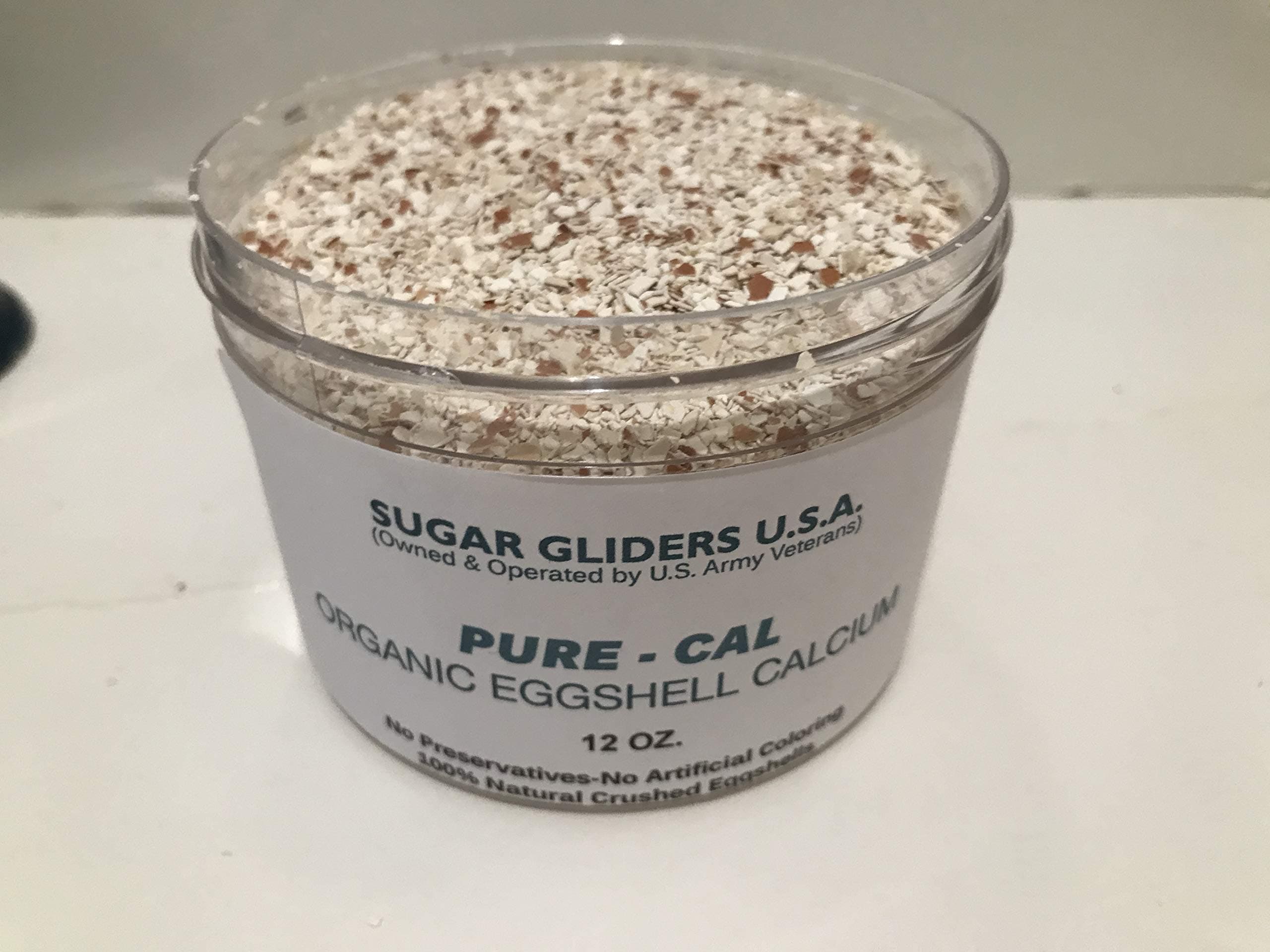 'Pure Cal' Eggshell Calcium for Small Animals/Sugar GLIDERS-12 OZ
