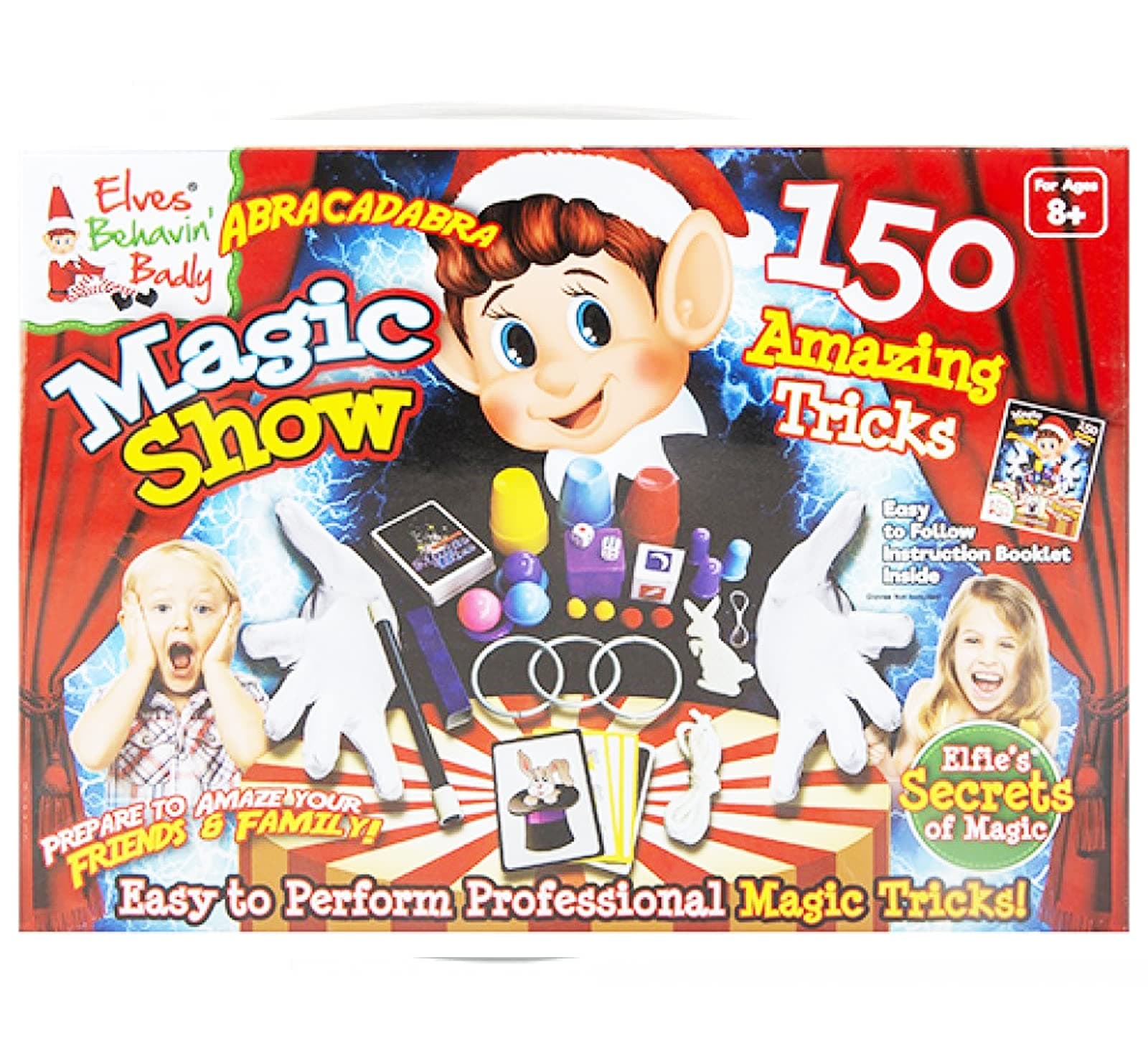 PMS Elves Behavin Badly Magic Show Set with 150 Amazing Tricks - Children's Elf Magic Set For Ages 8+