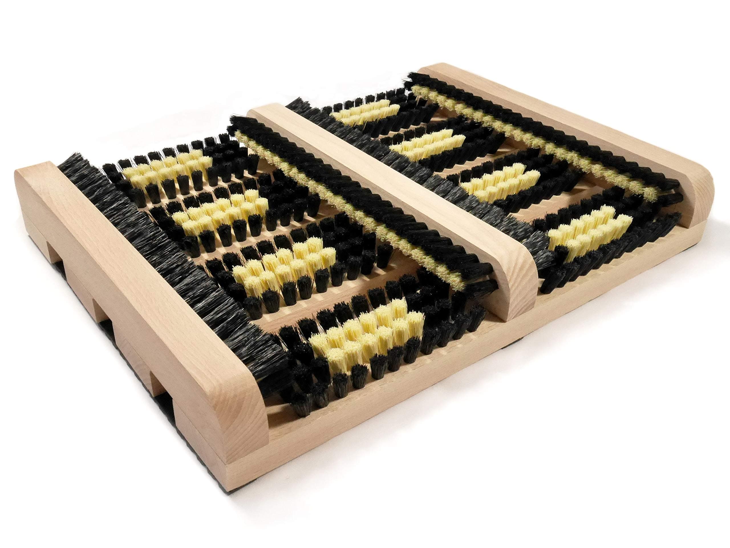 Cleaner and scraper LOGAN (36 x 27 x 5), beech wood, PVC bristles